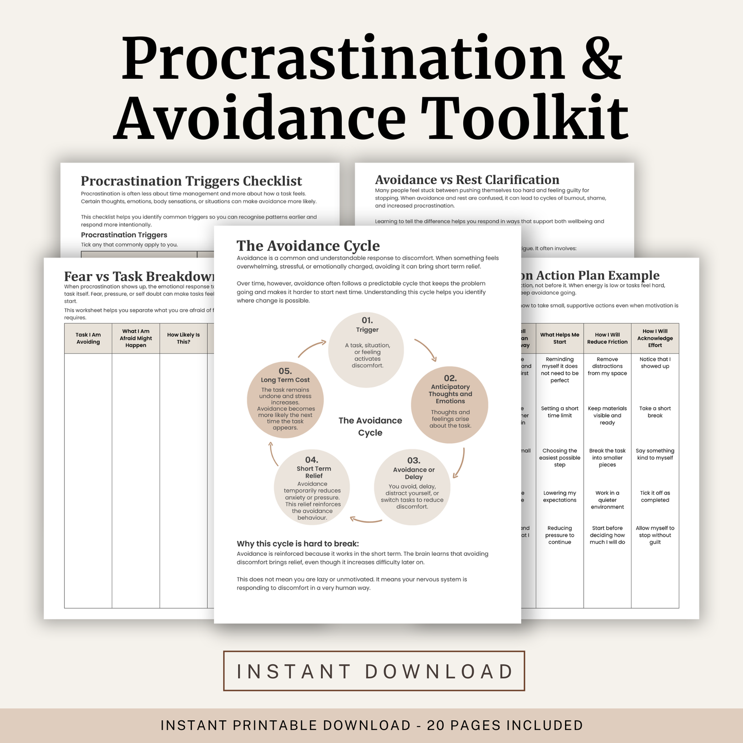 Procrastination and Avoidance Toolkit