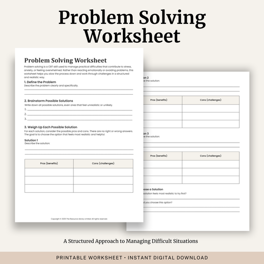 Problem Solving Worksheet