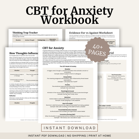 CBT for Anxiety Workbook