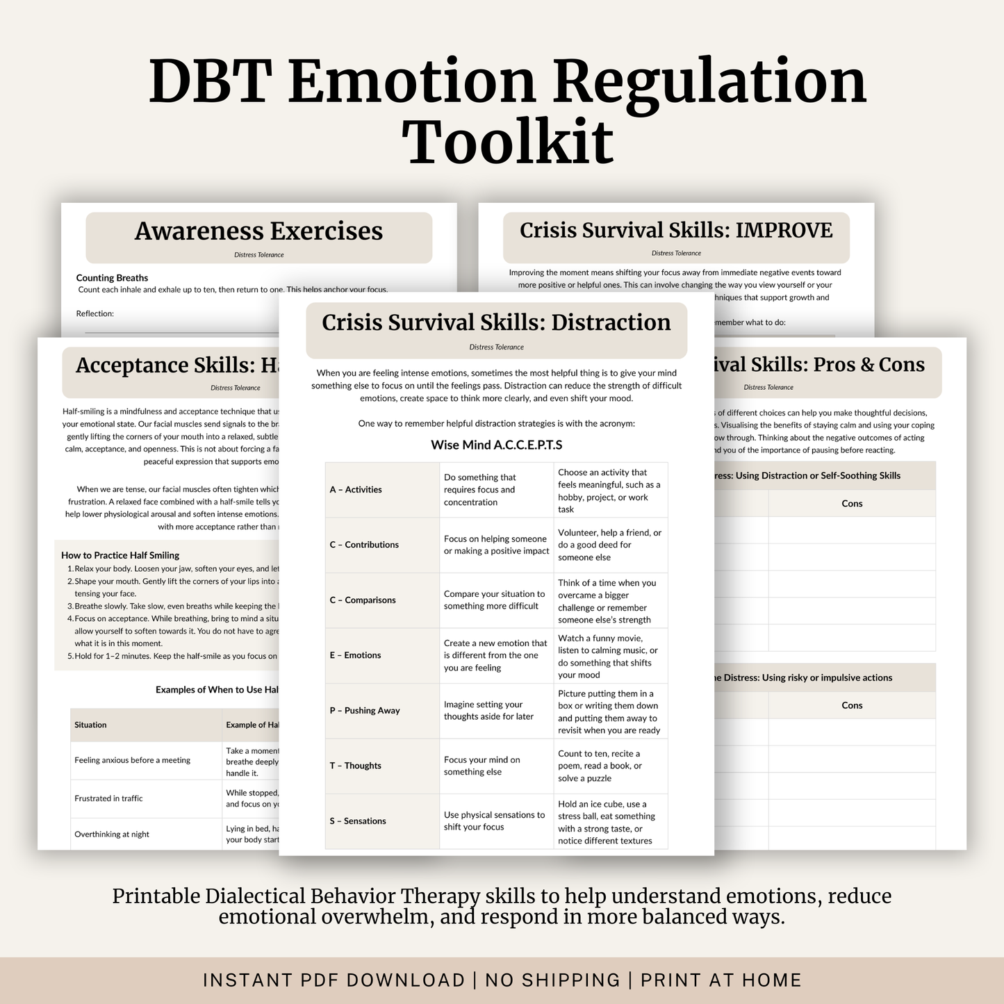 DBT Emotion Regulation Toolkit