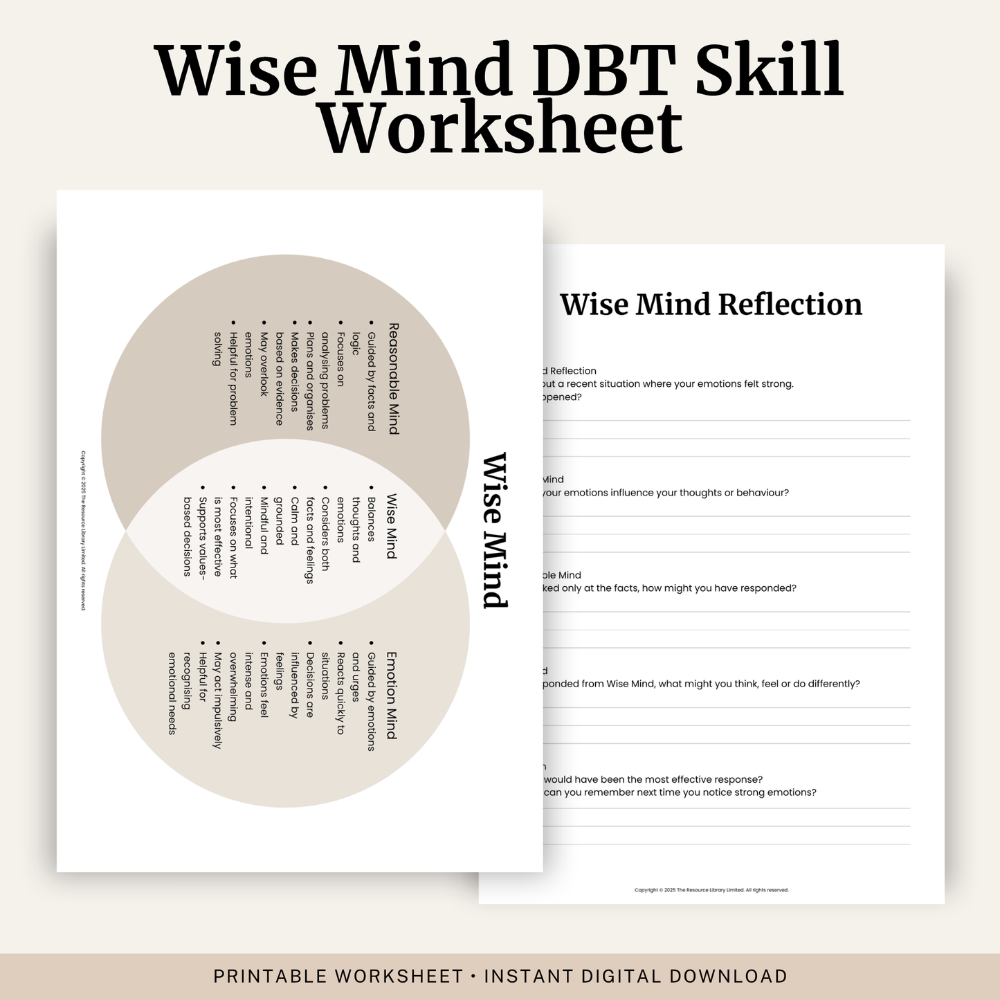 Wise Mind DBT Worksheet