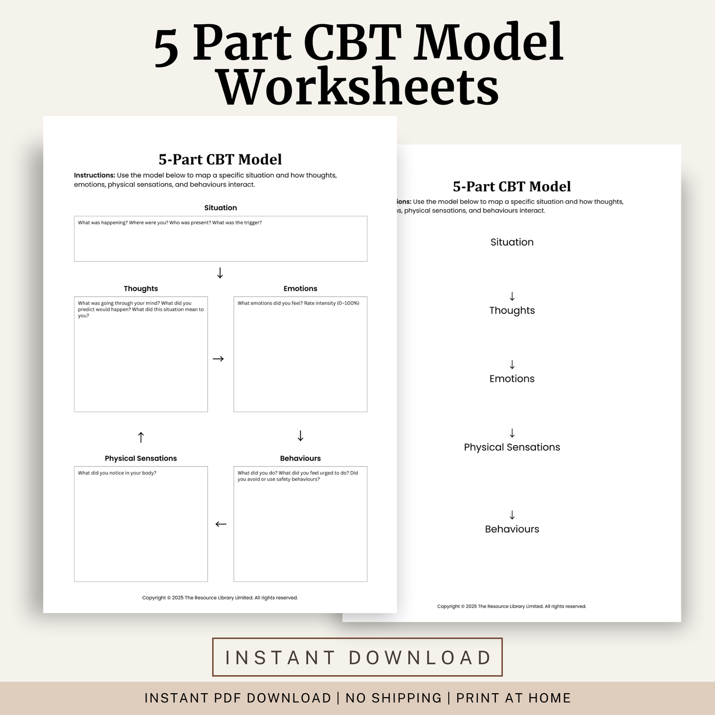 5-Part Model CBT Worksheet