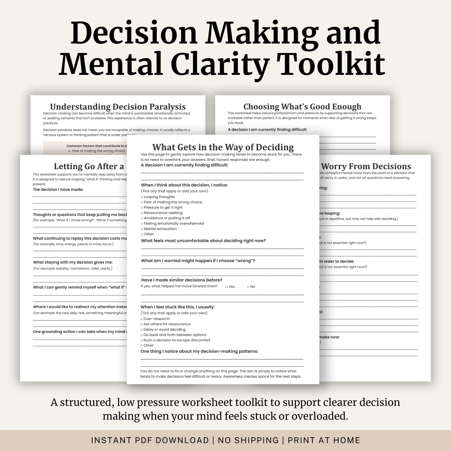 Decision Making and Mental Clarity Toolkit