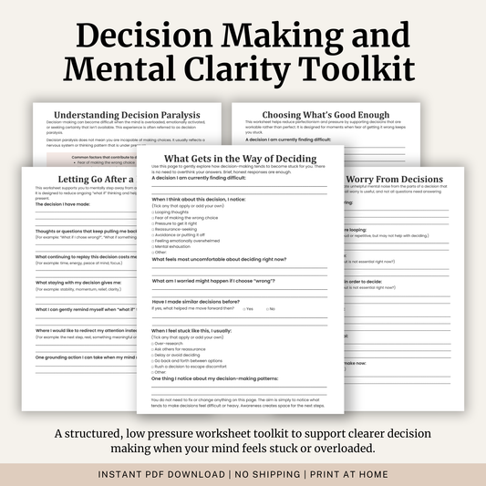Decision Making and Mental Clarity Toolkit