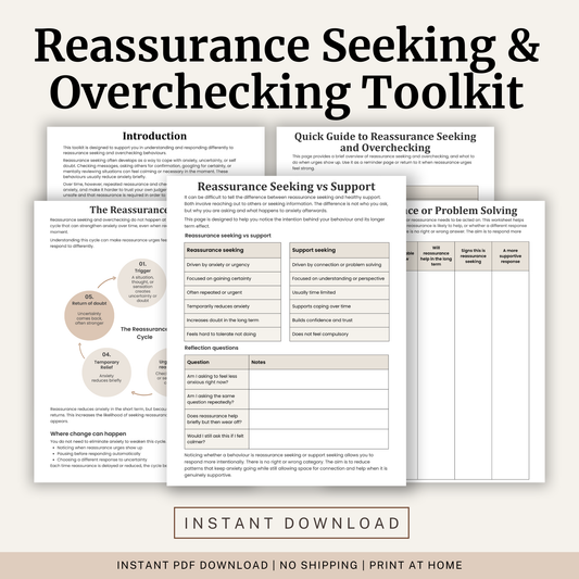 Reassurance Seeking and Overchecking Toolkit
