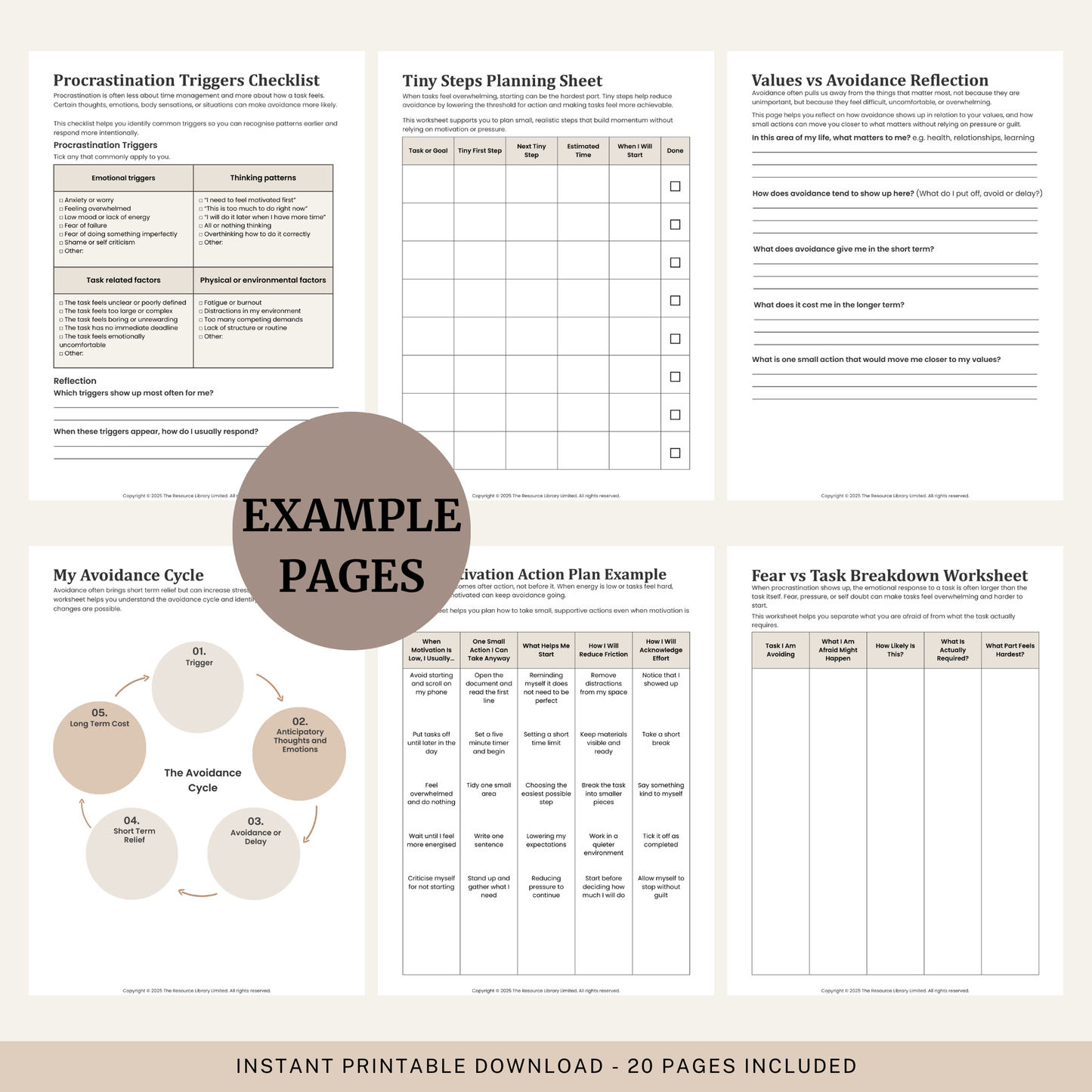 Procrastination and Avoidance Toolkit