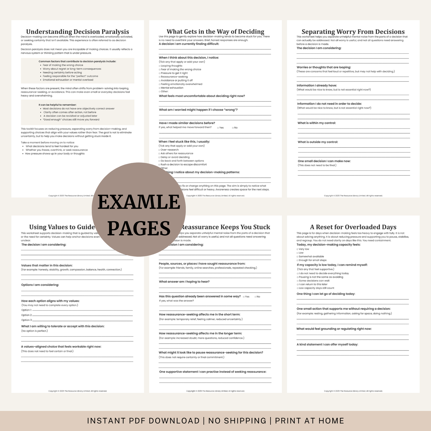 Decision Making and Mental Clarity Toolkit