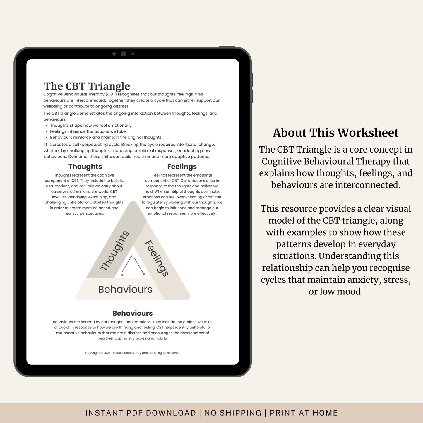 CBT Triangle Worksheet