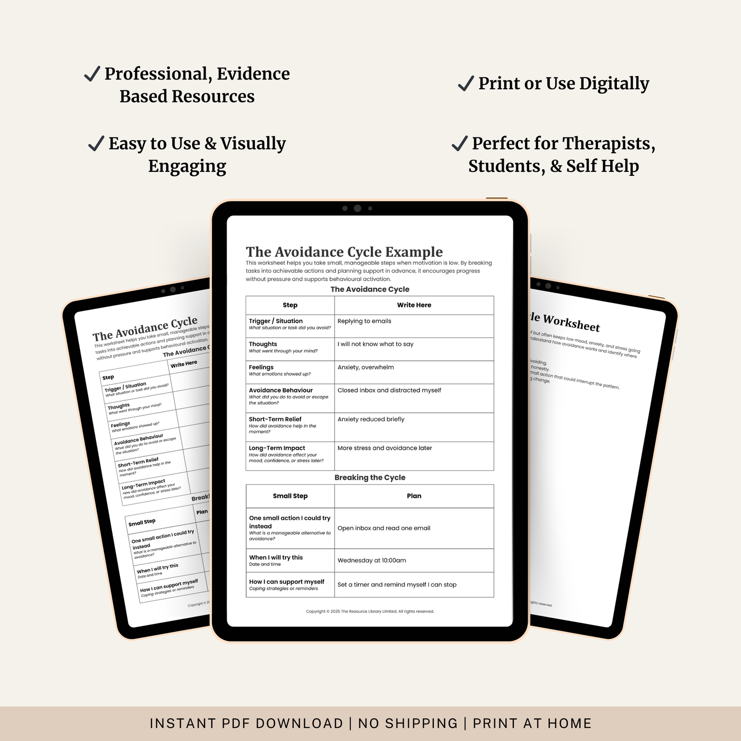 Avoidance Cycle Worksheet