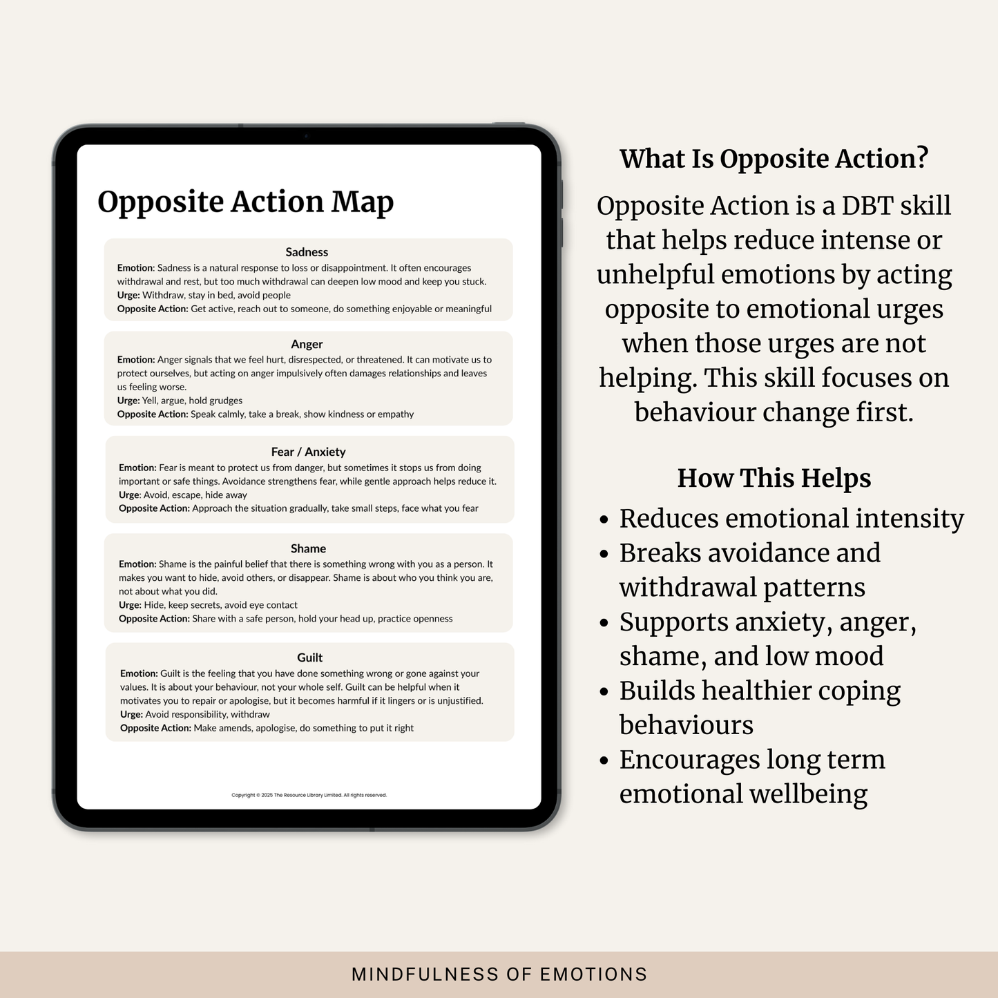 Opposite Action Worksheet