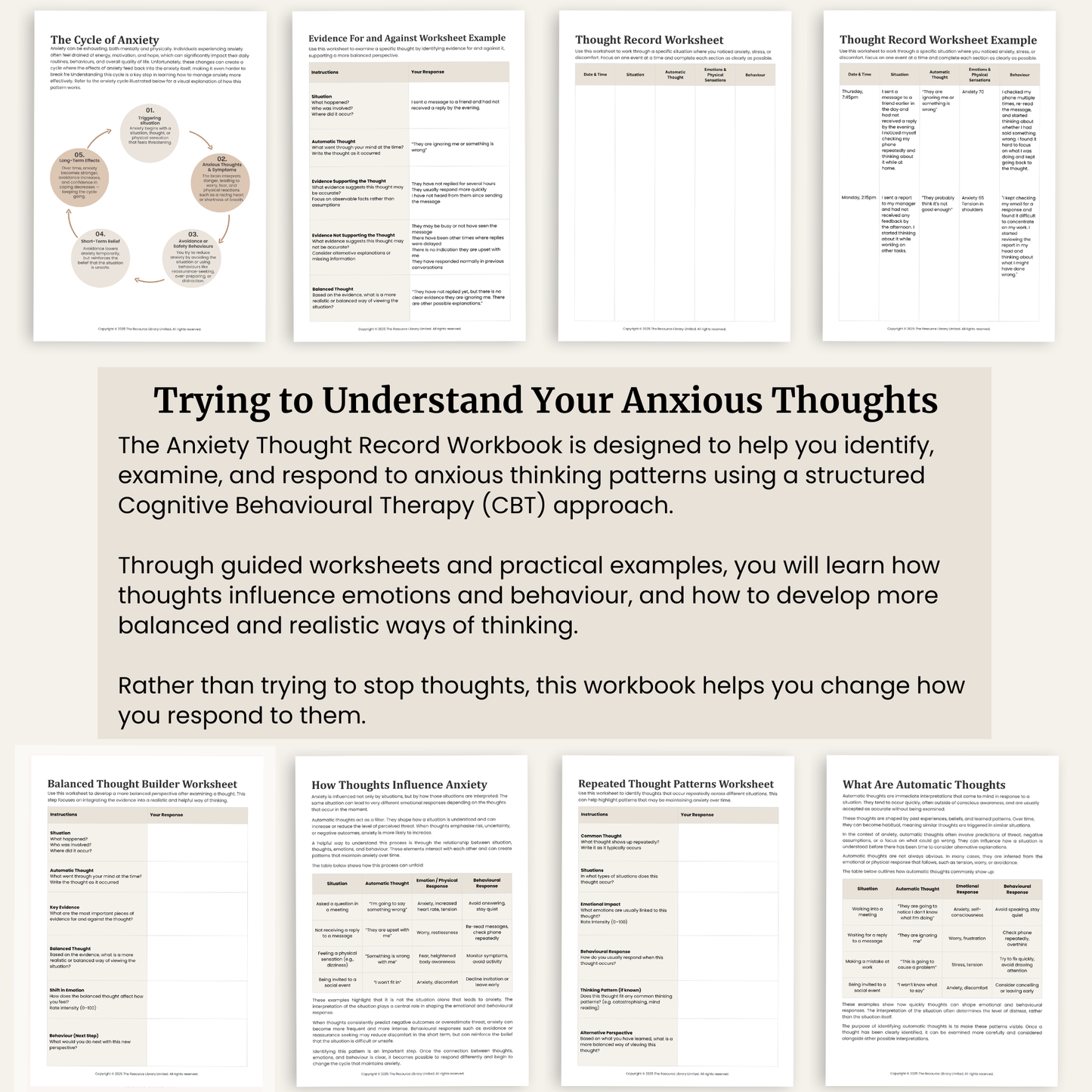 Anxiety Thought Record Workbook