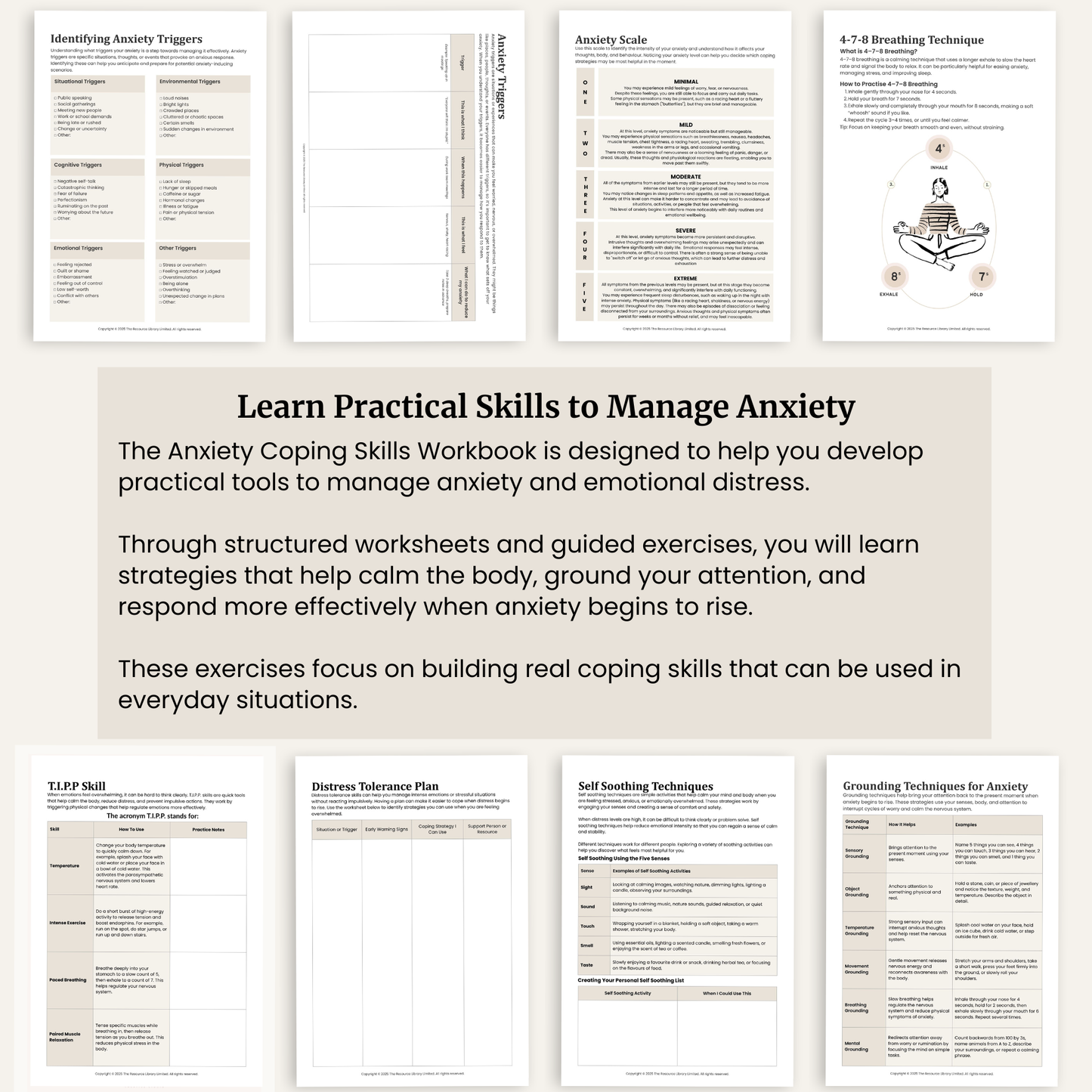 Anxiety Coping Skills Workbook