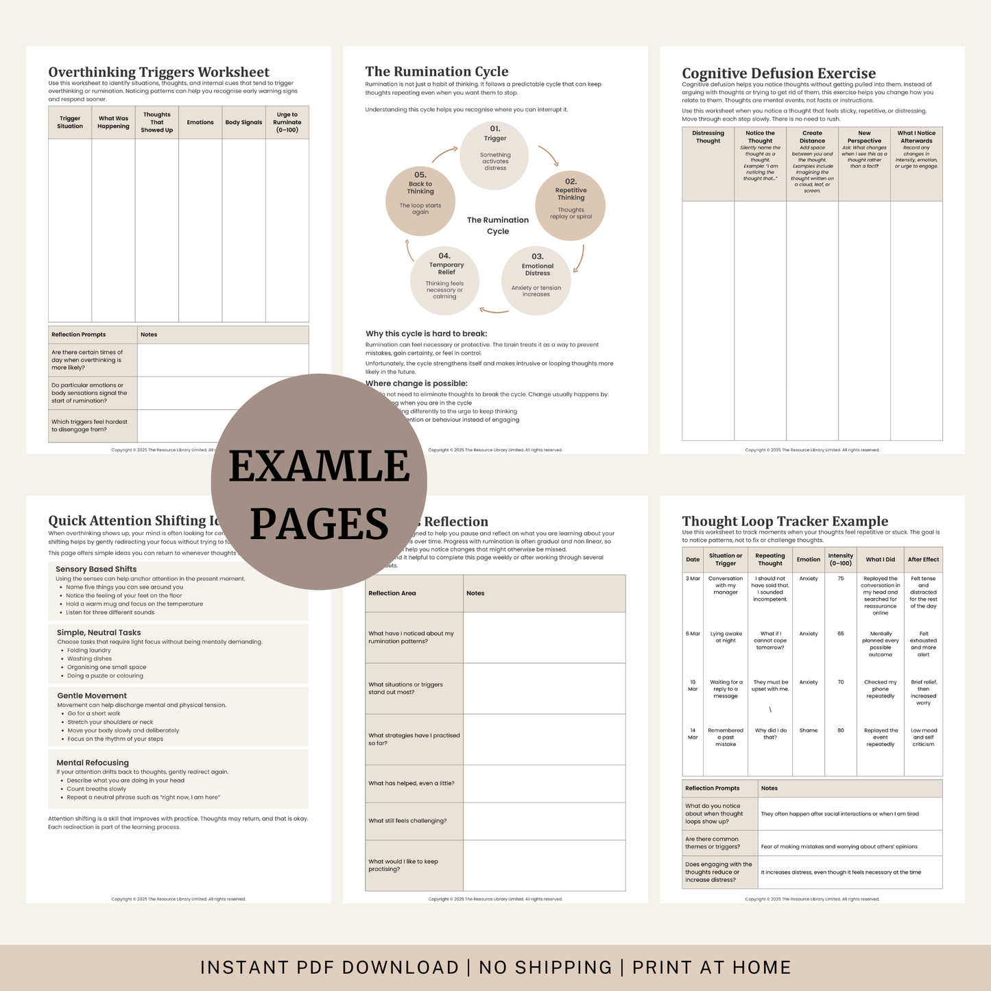 Overthinking and Rumination Toolkit