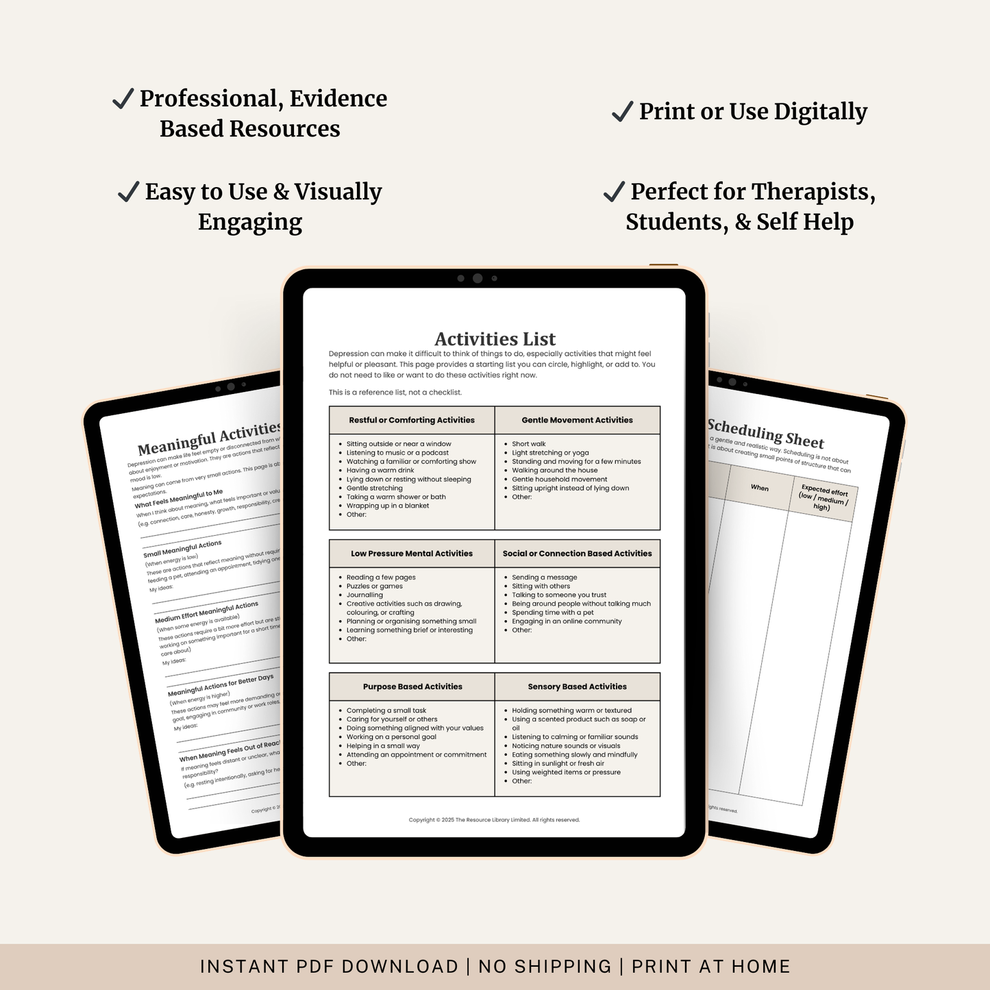 Behavioural Activation Activity Planner