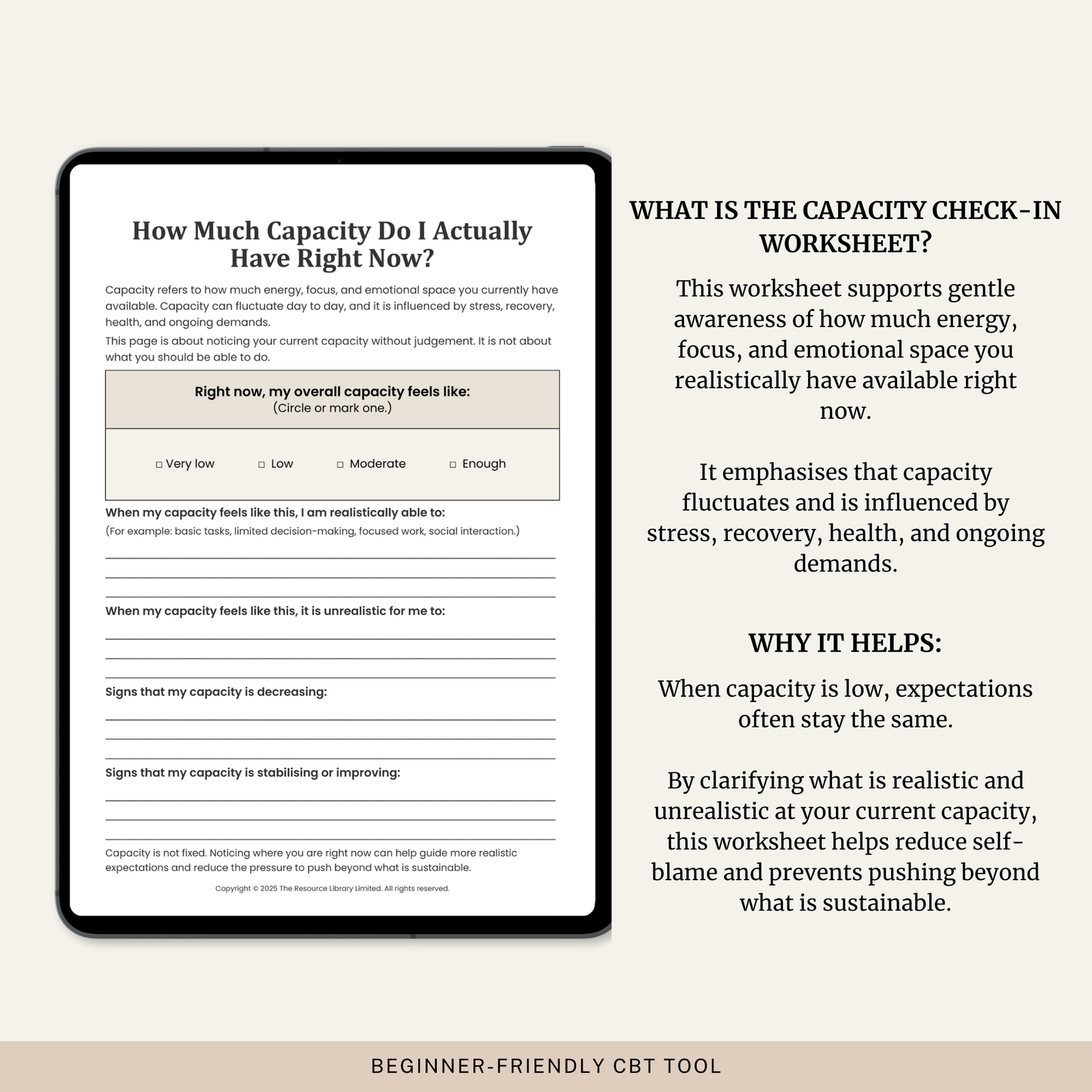 How Much Capacity Do I Actually Have Right Now Worksheet