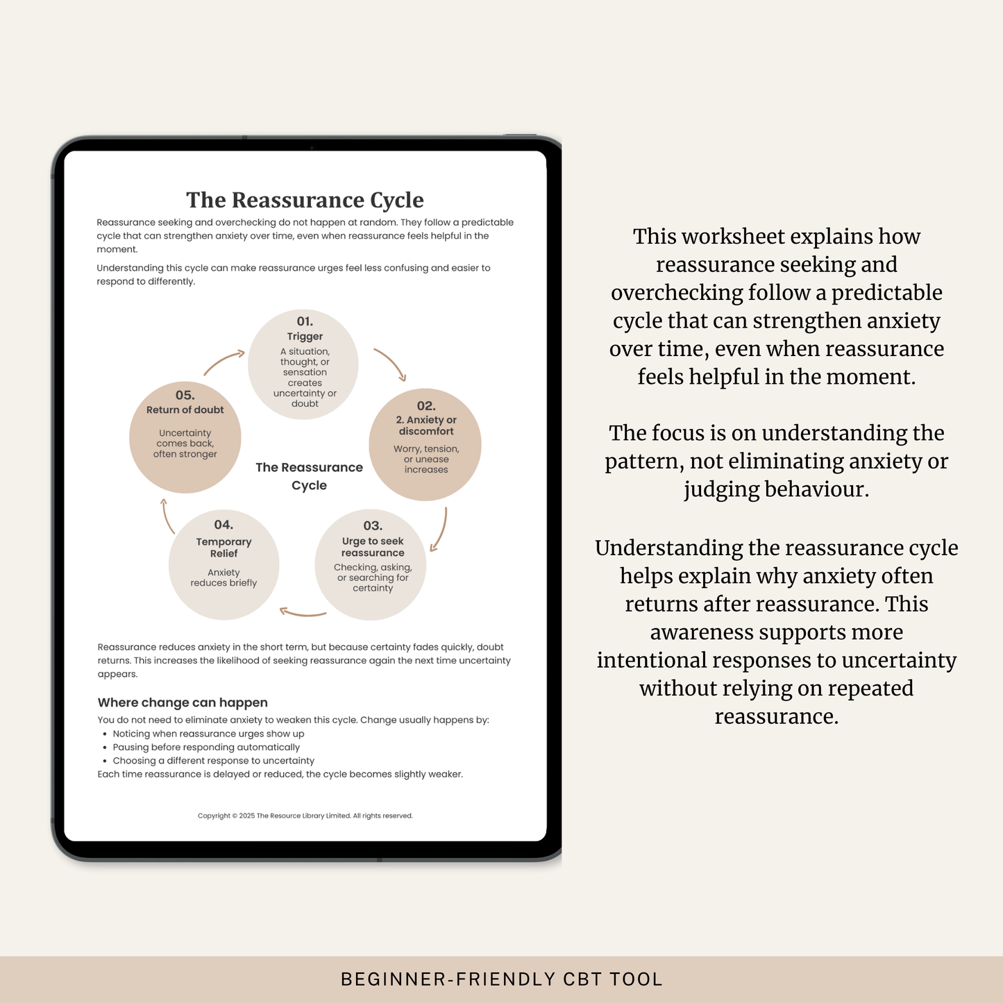 Reassurance Cycle Worksheet