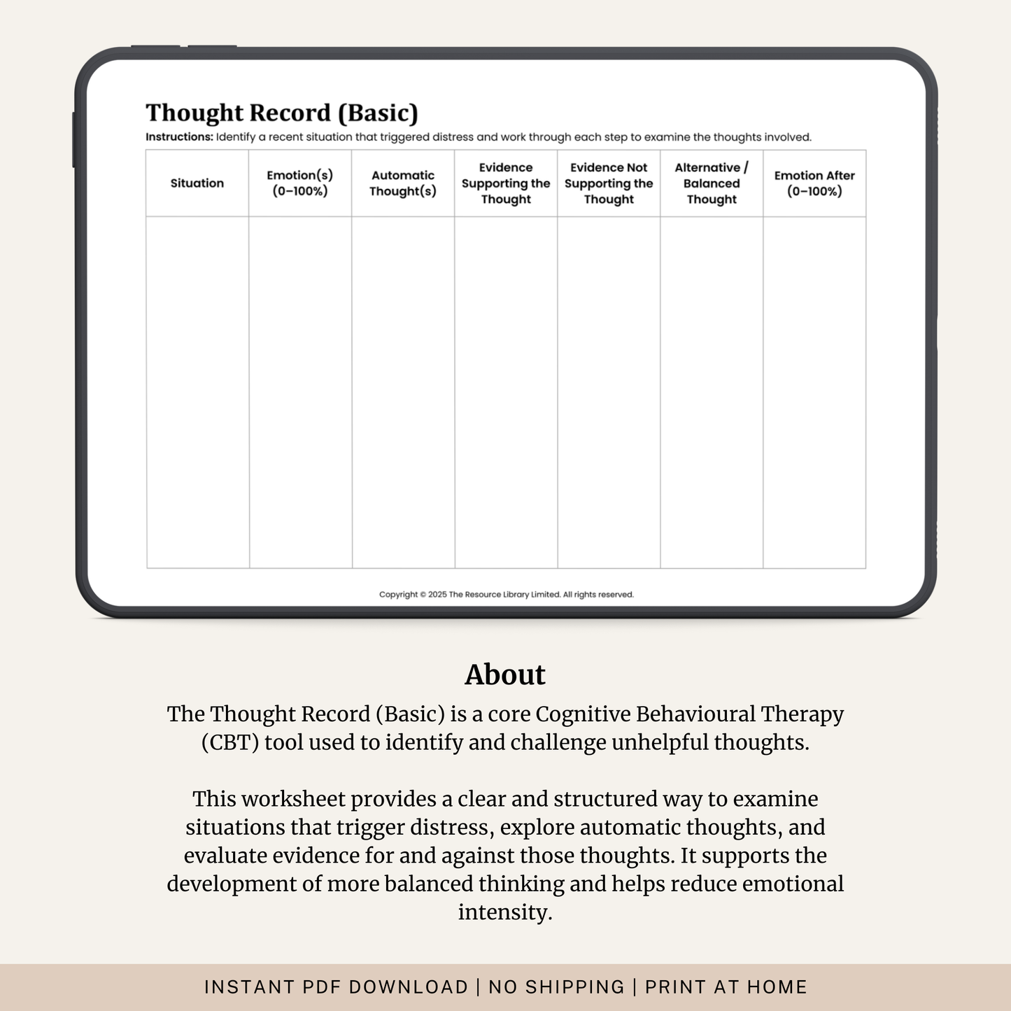 Thought Record (Basic)