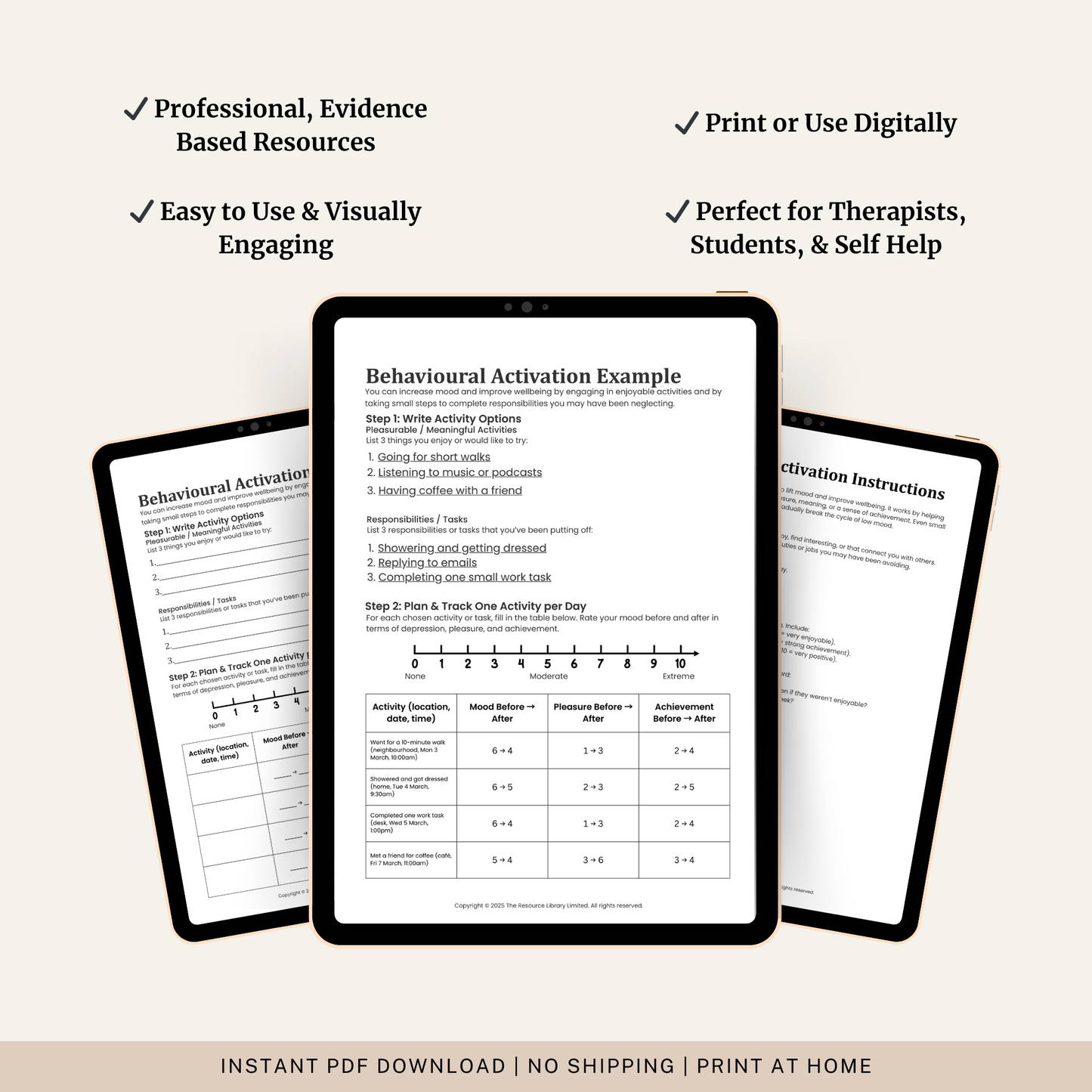 Behavioural Activation Worksheet