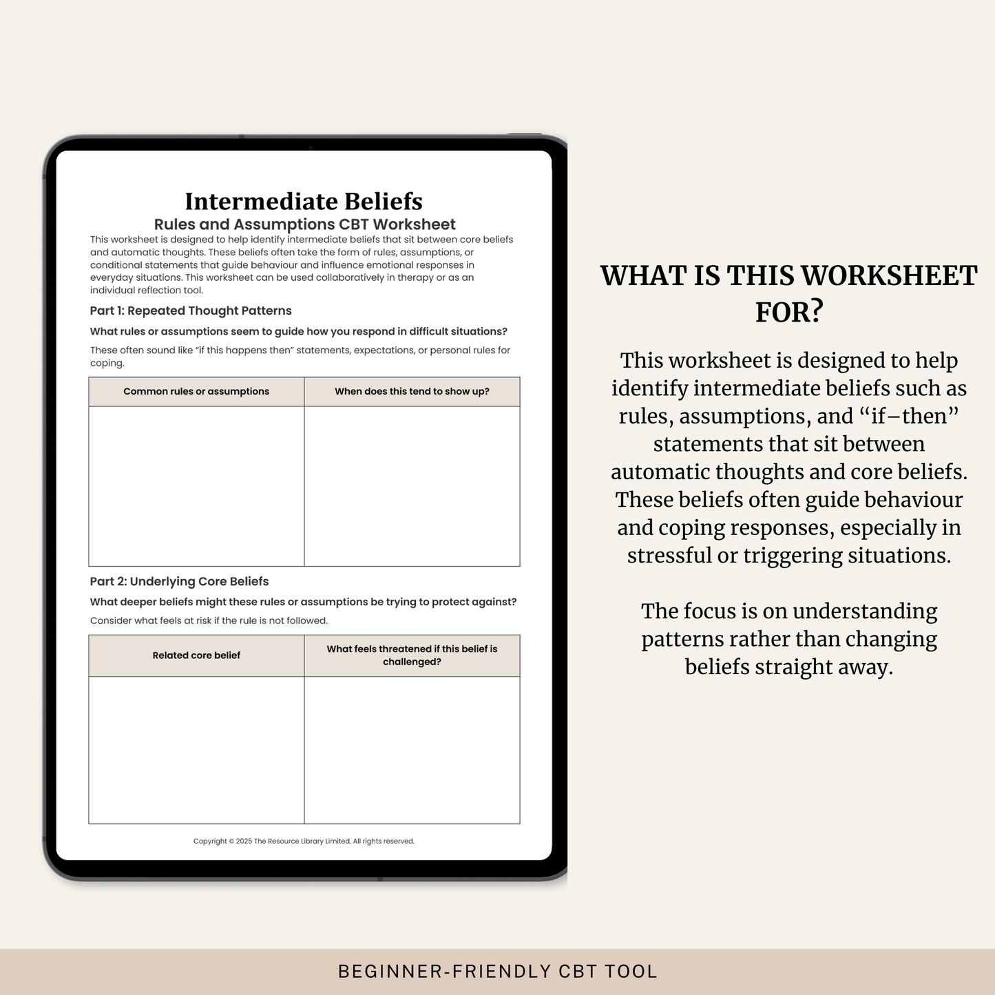 Intermediate Beliefs Worksheet