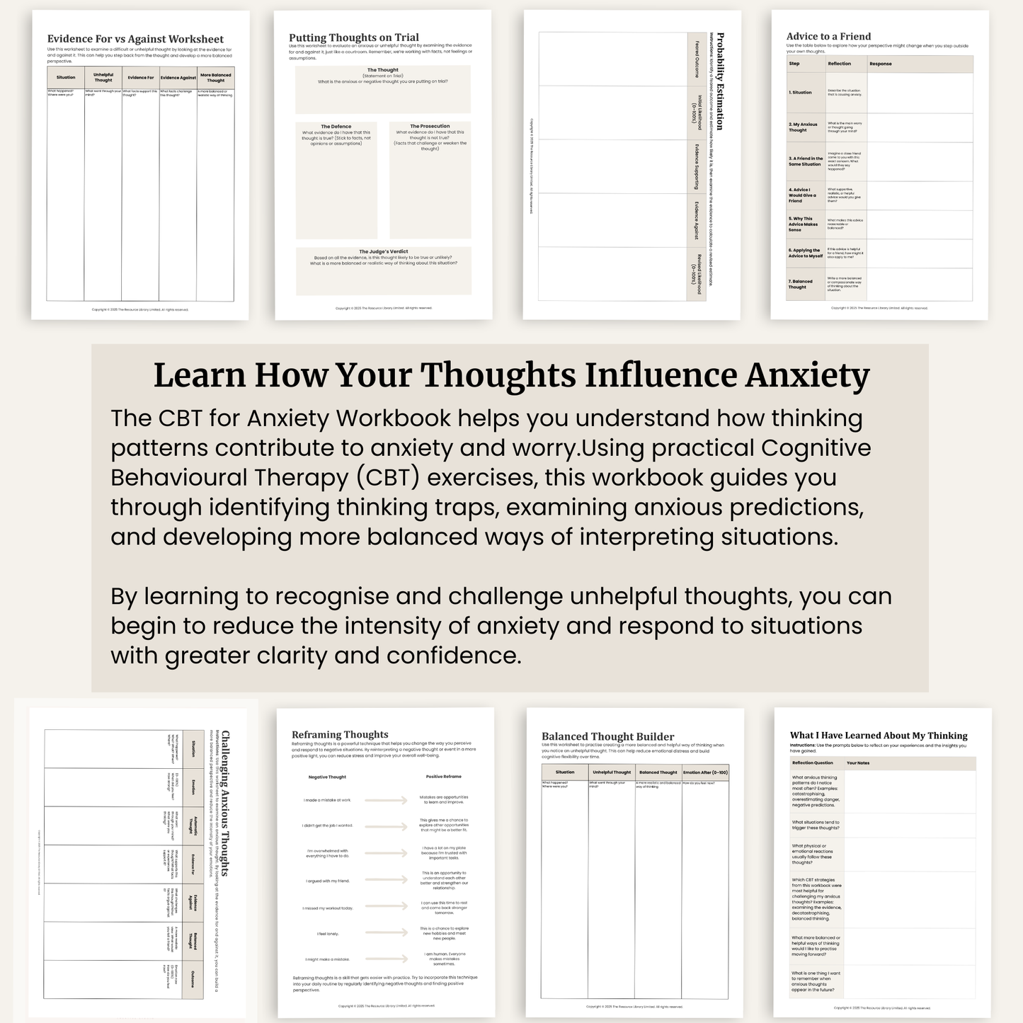 CBT for Anxiety Workbook
