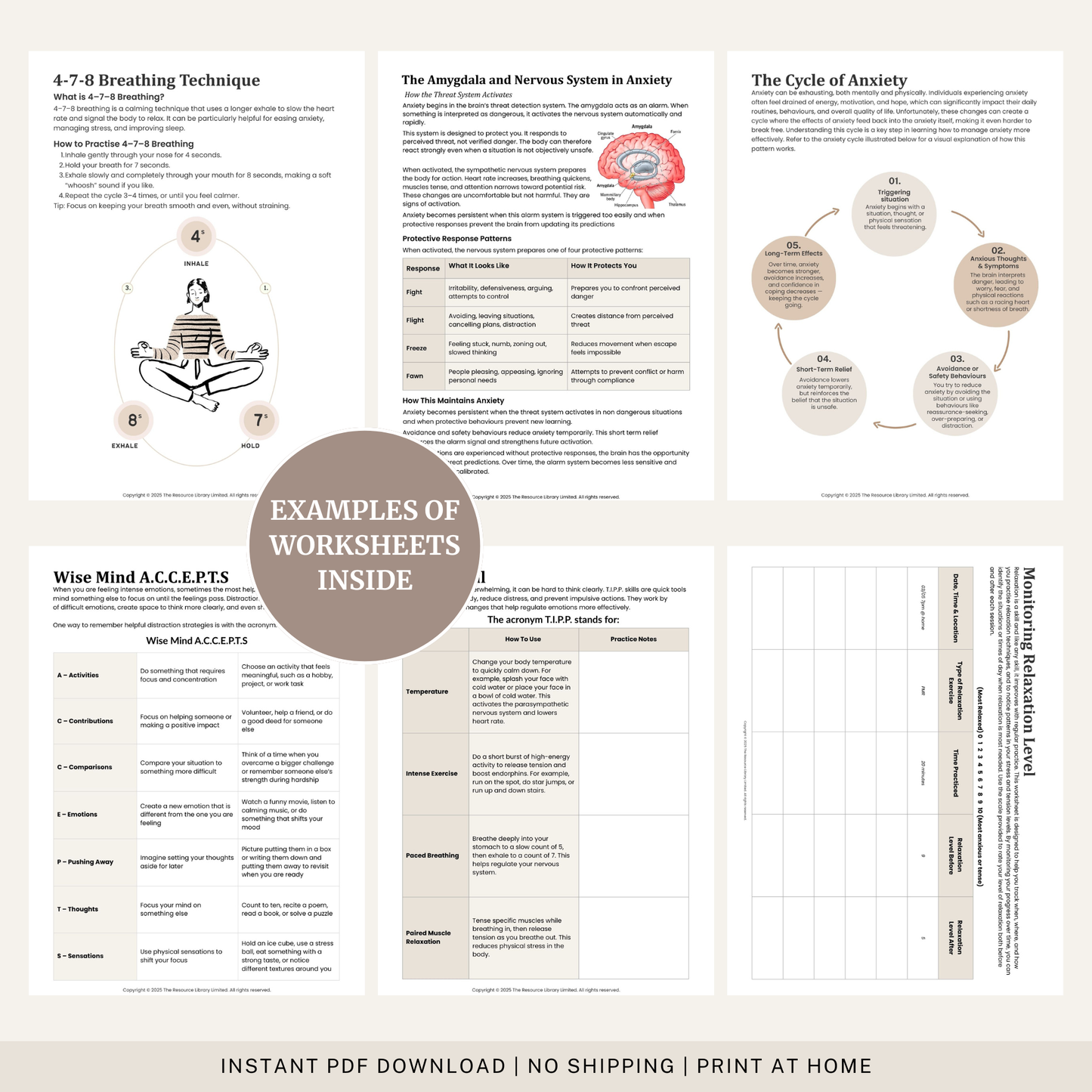 Anxiety Coping Skills Workbook