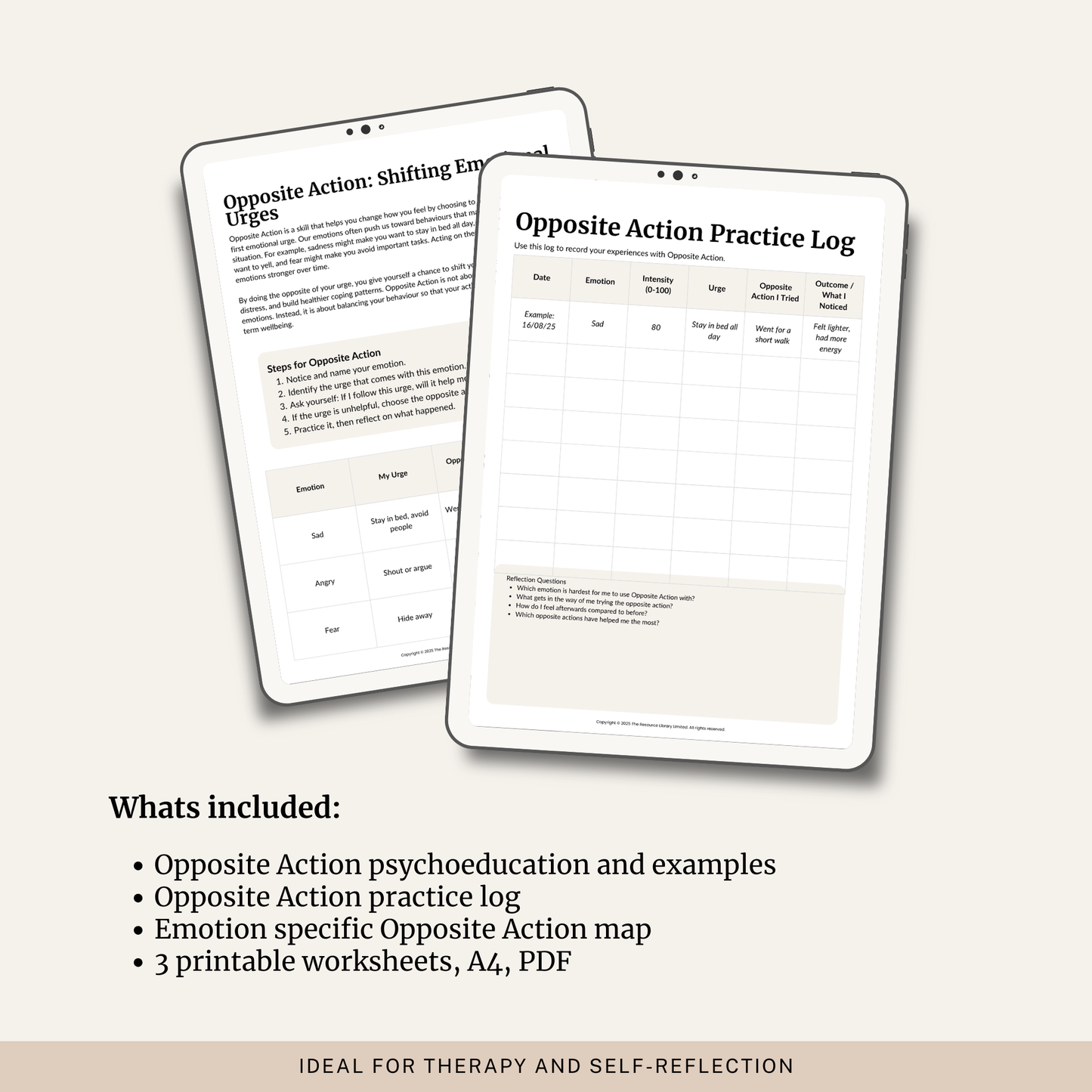 Opposite Action Worksheet