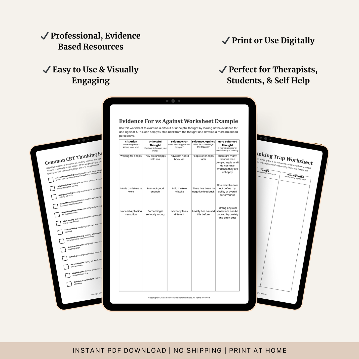 CBT Thought Record Bundle