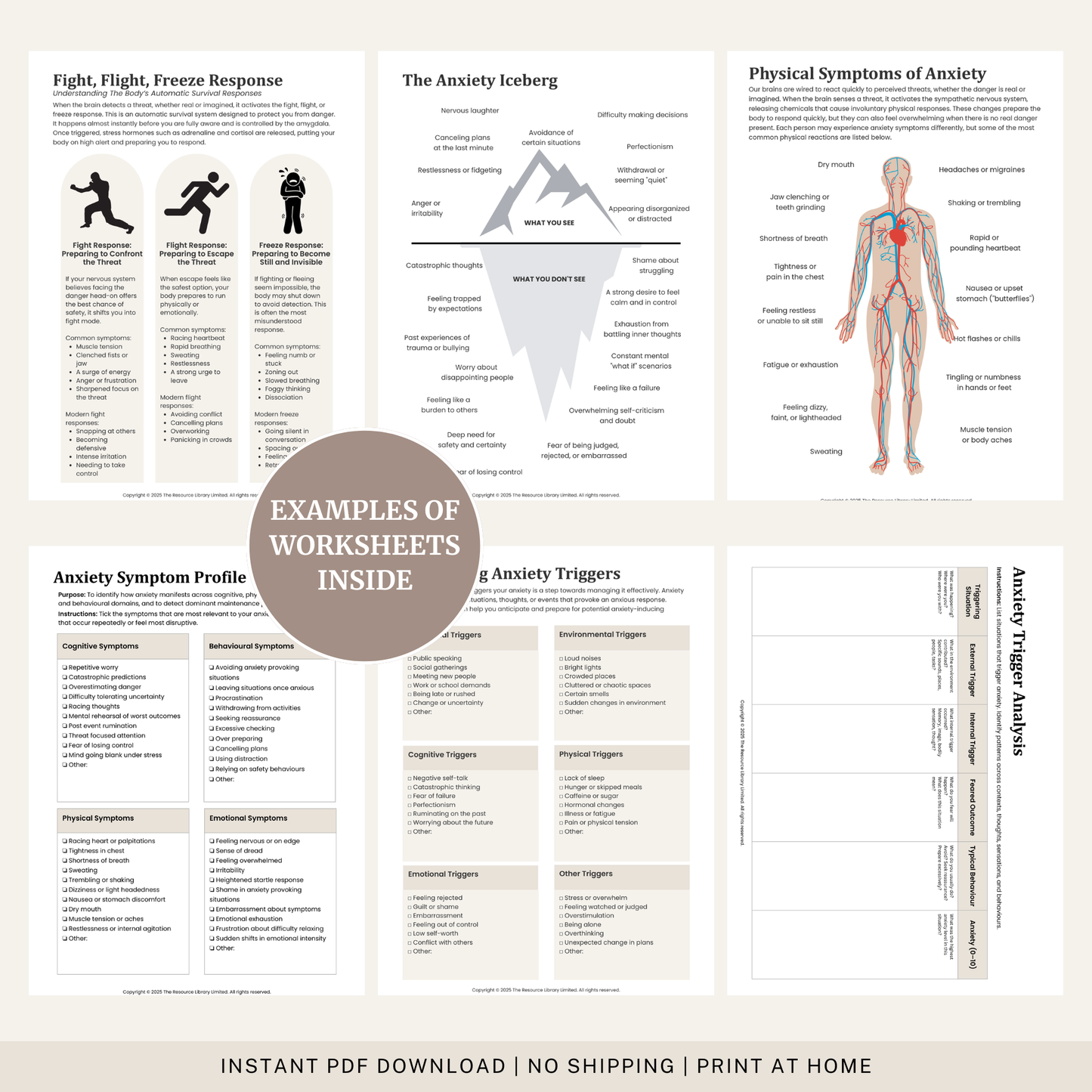 Understanding Anxiety Workbook