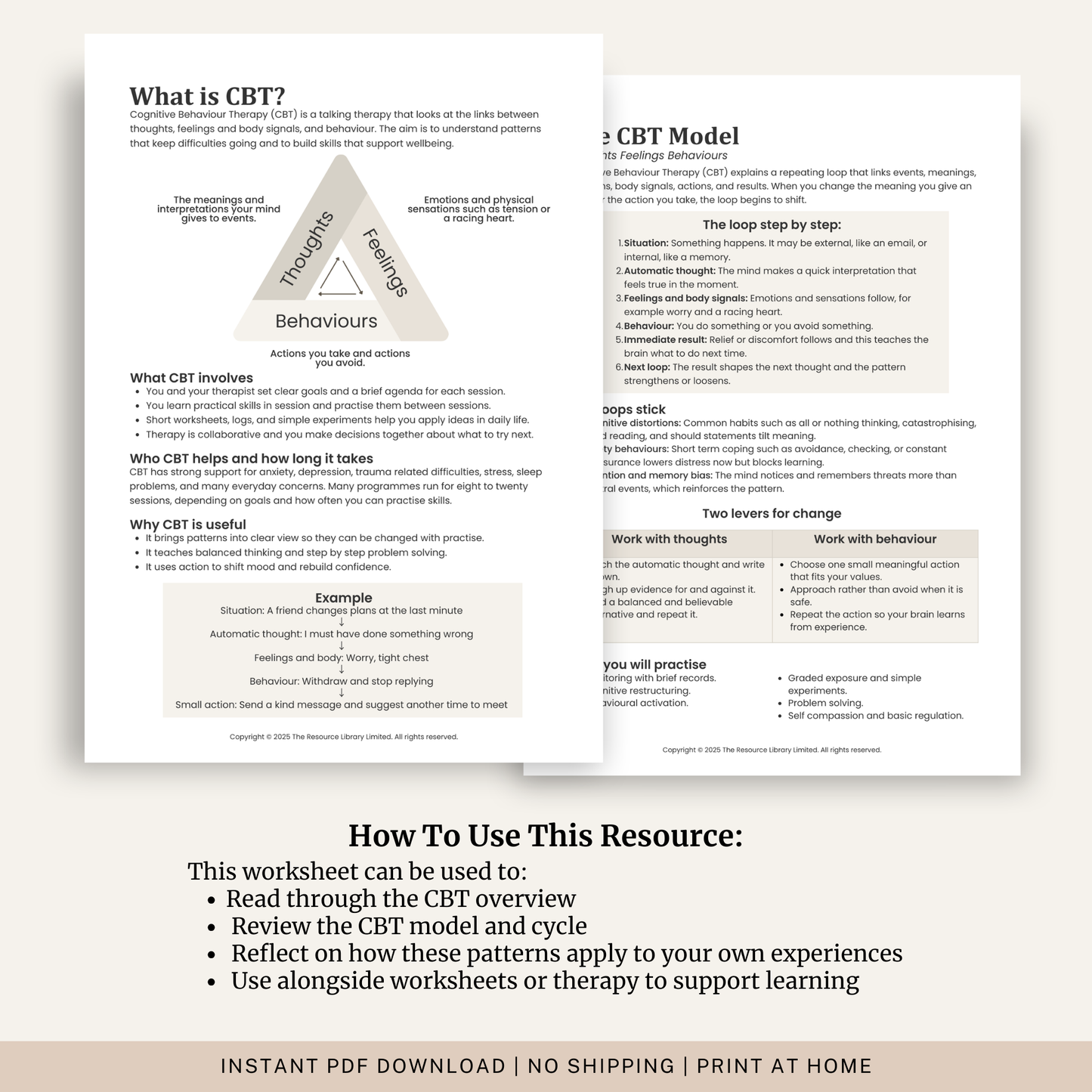 CBT Information Sheets