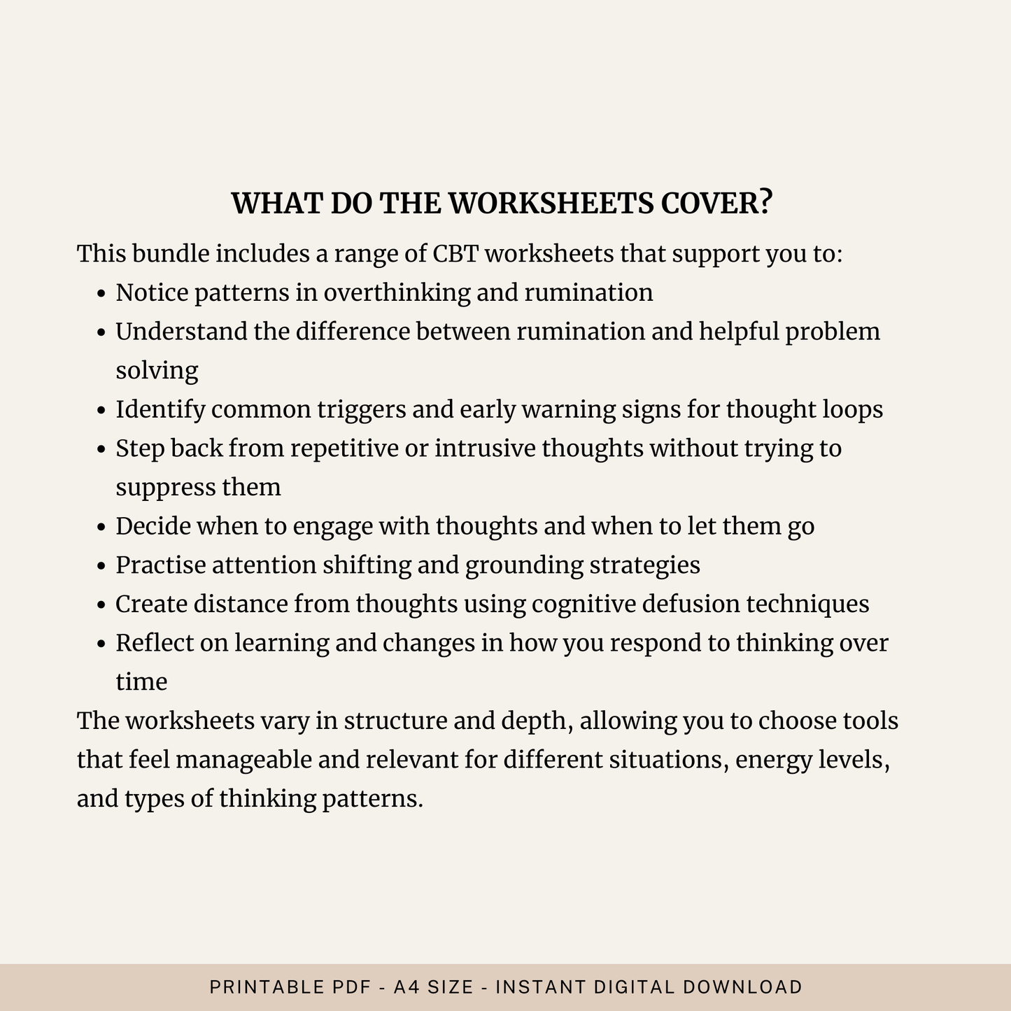 Overthinking and Rumination Toolkit