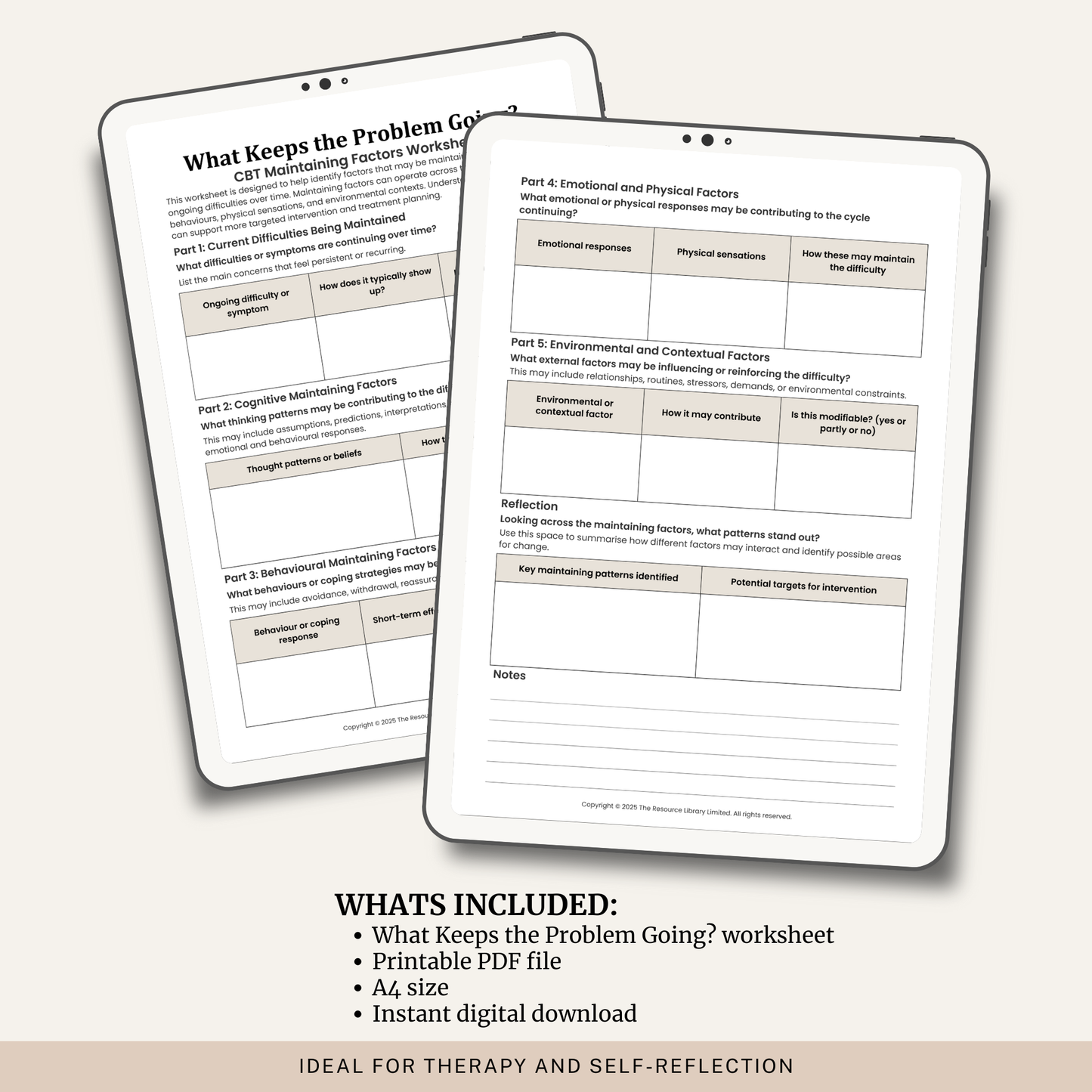 What Keeps the Problem Going? CBT Maintaining Factors Worksheet