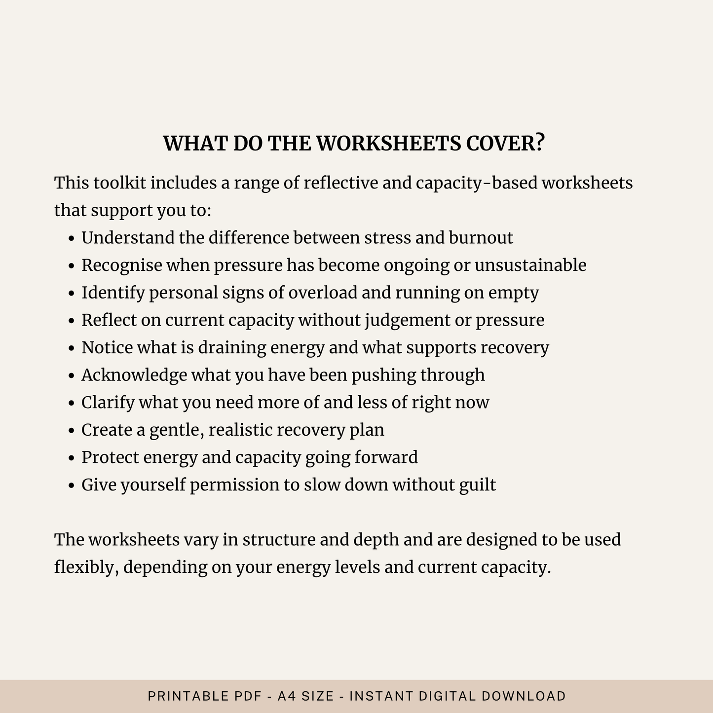 Stress and Burnout Recovery Toolkit