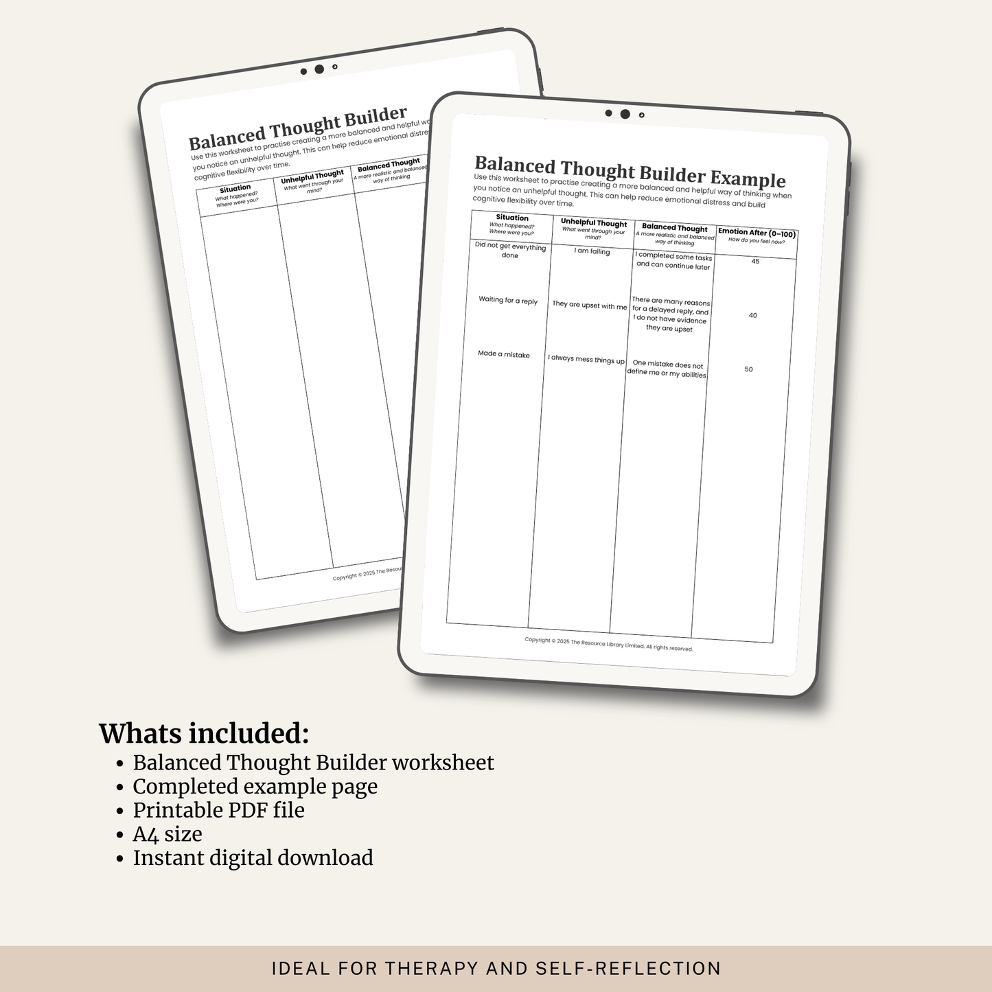 Balanced Thought Builder Worksheet