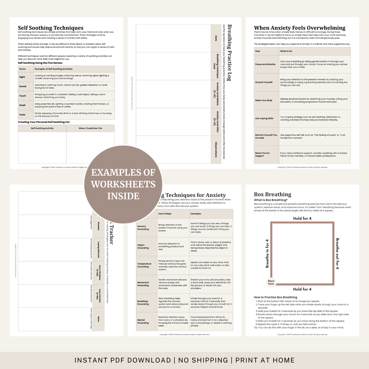Anxiety Coping Skills Toolkit