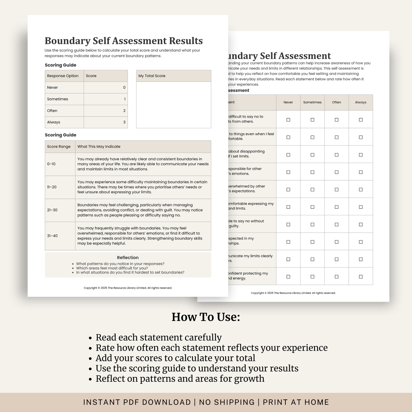 Boundary Self Assessment