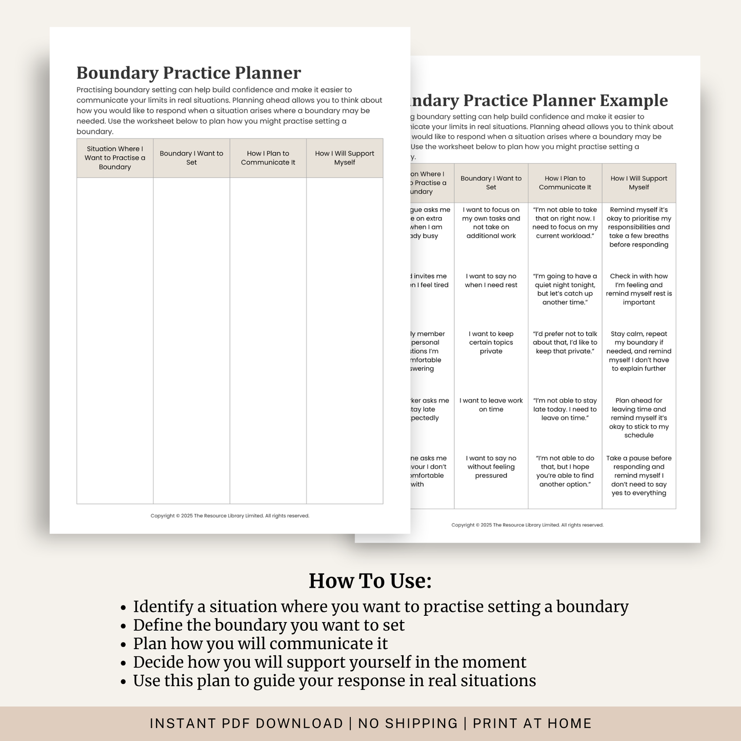 Boundary Practice Planner