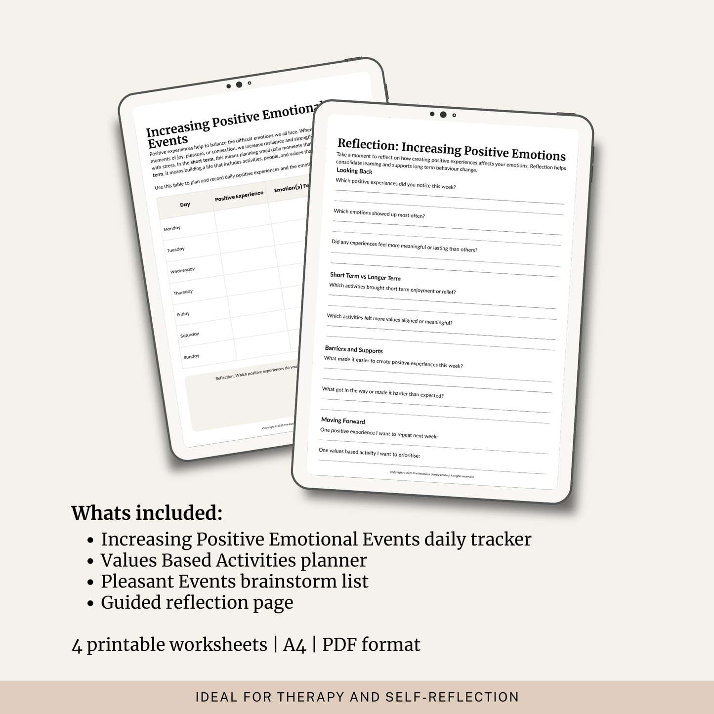 Increasing Positive Emotions Worksheet
