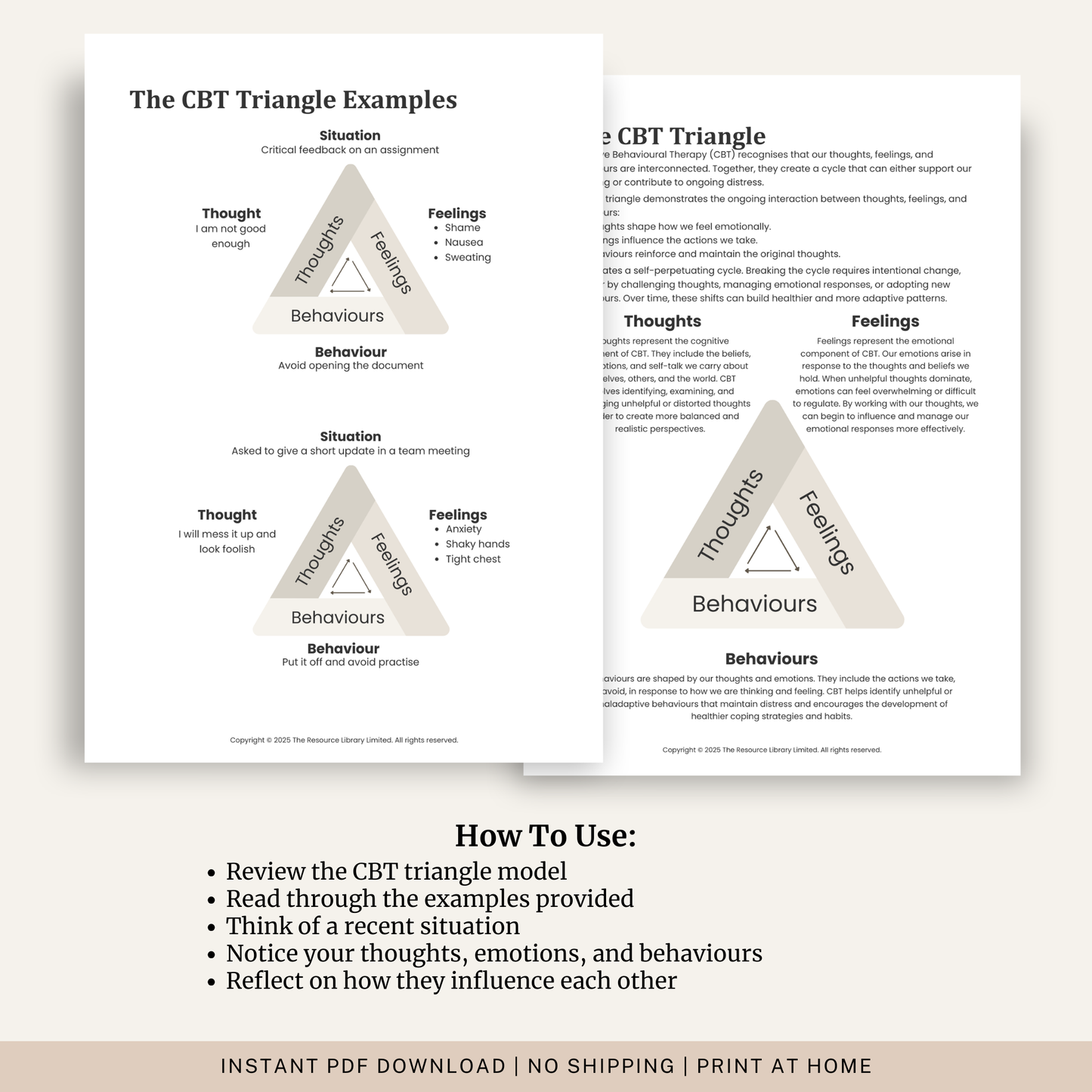 CBT Triangle Worksheet