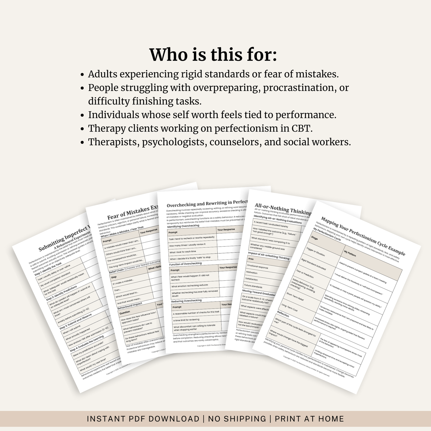 Perfectionism Toolkit