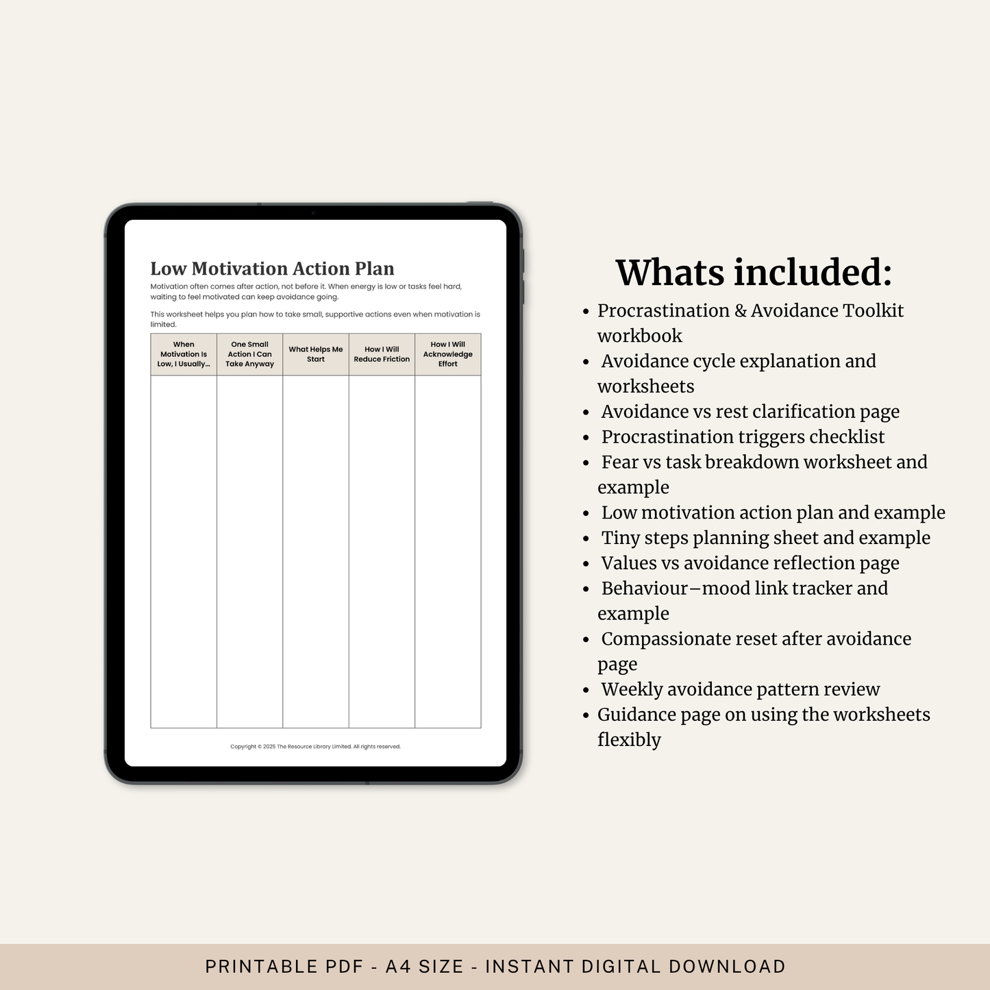 Procrastination and Avoidance Toolkit