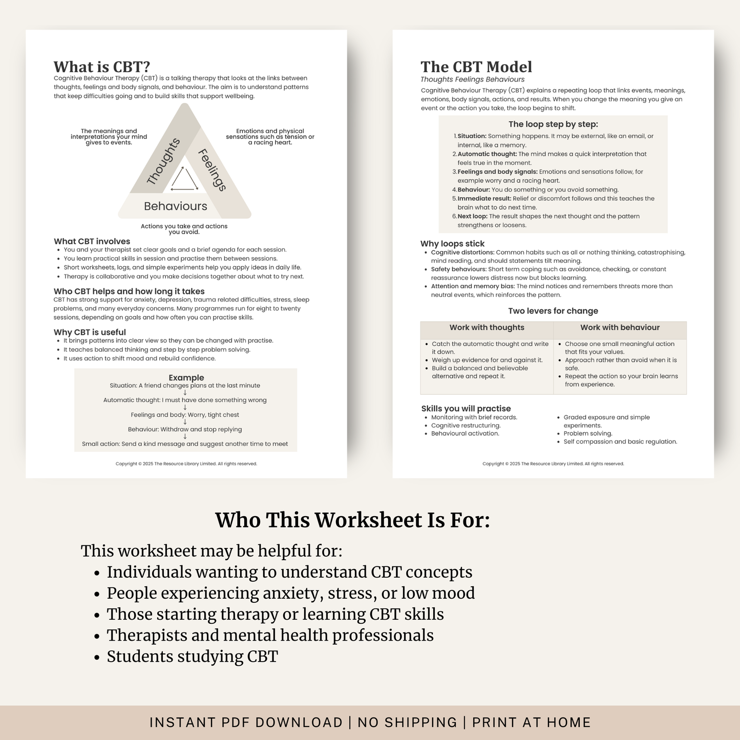 CBT Information Sheets