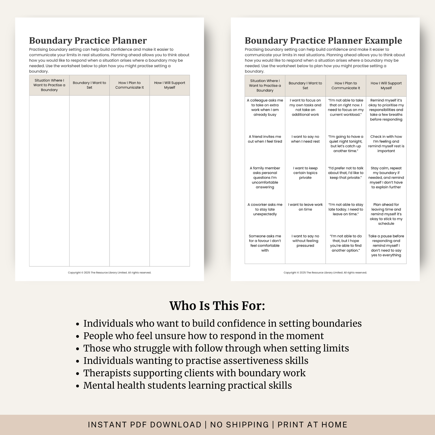 Boundary Practice Planner