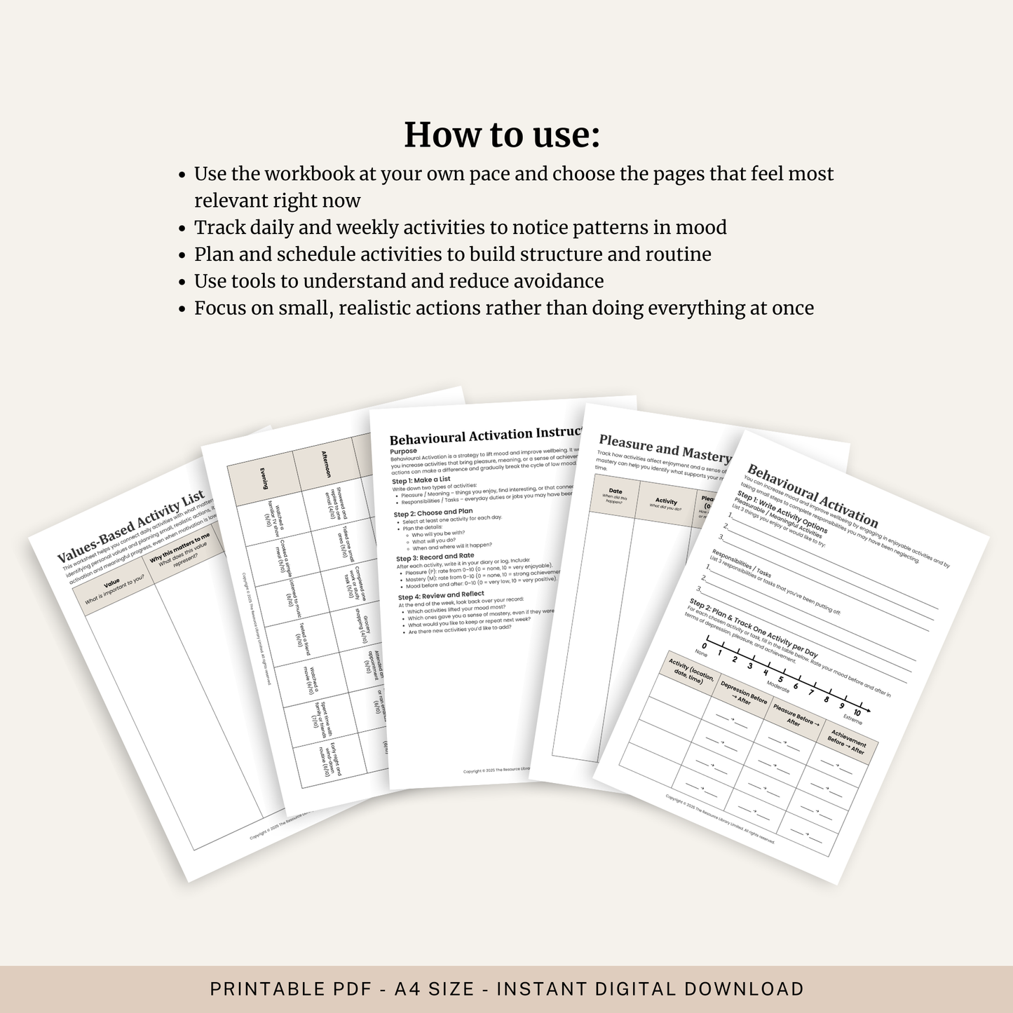 Behavioural Activation Toolkit