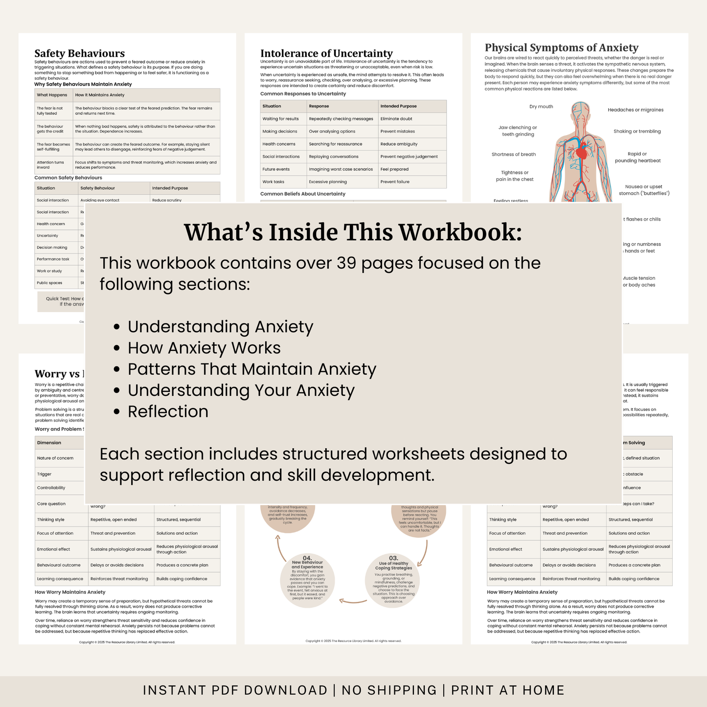 Understanding Anxiety Workbook