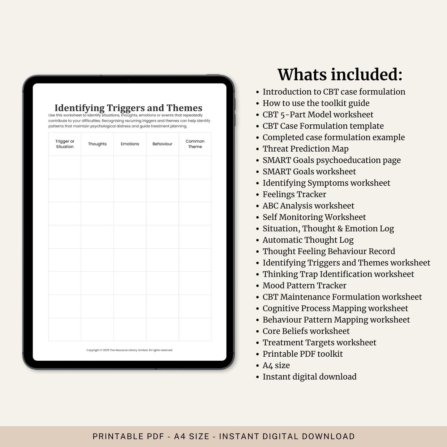 CBT Case Formulation Toolkit