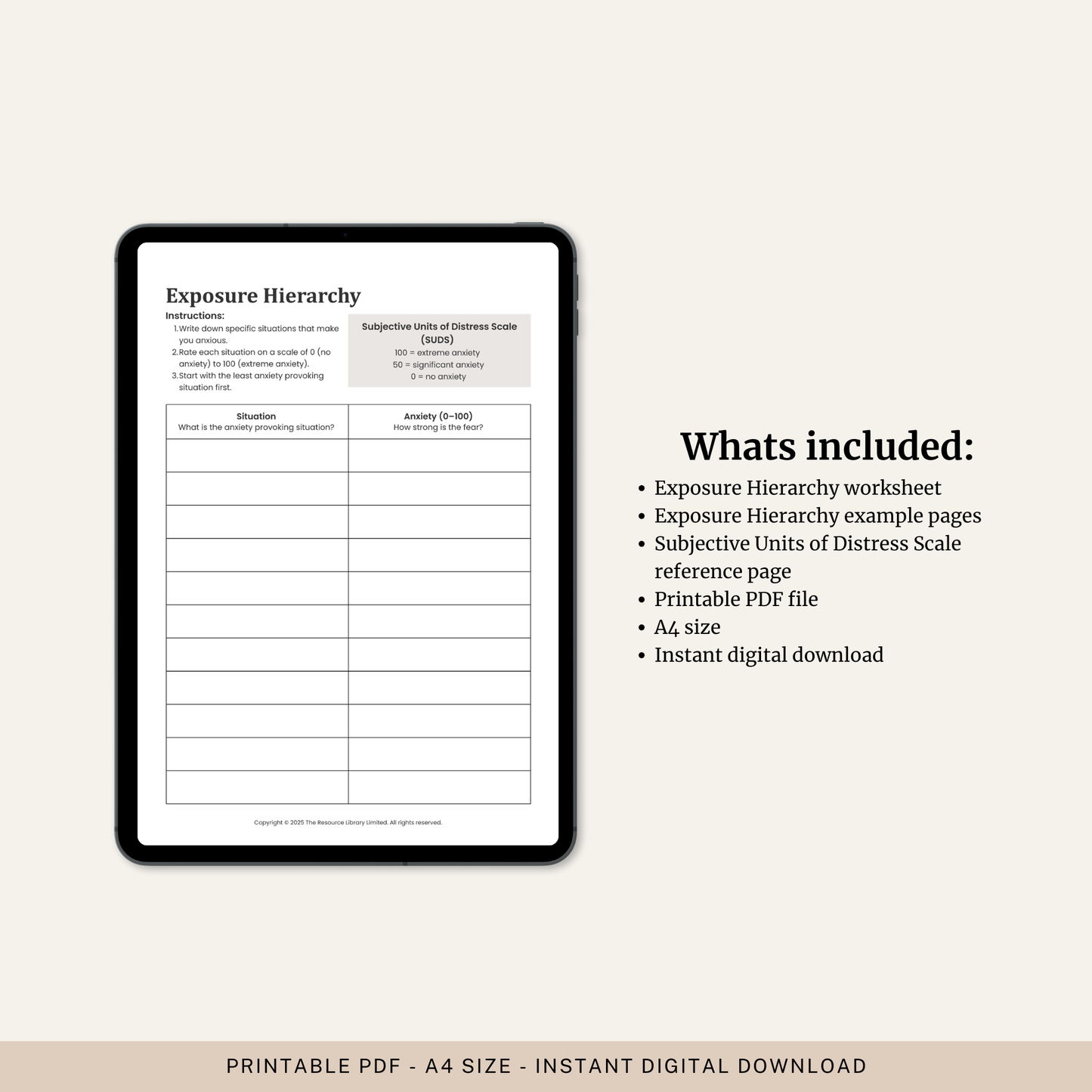 Exposure Hierarchy Worksheet