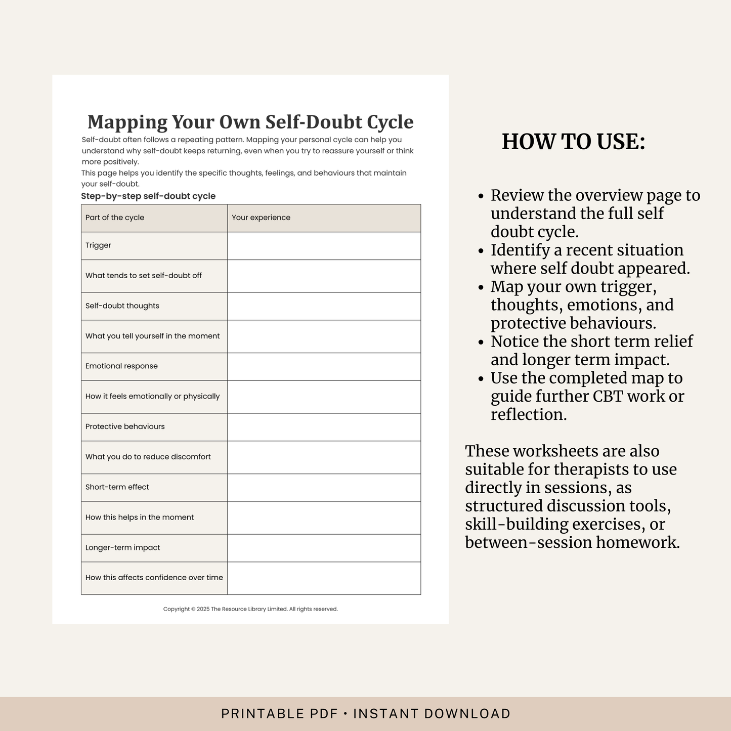 The Self-Doubt Cycle Worksheet