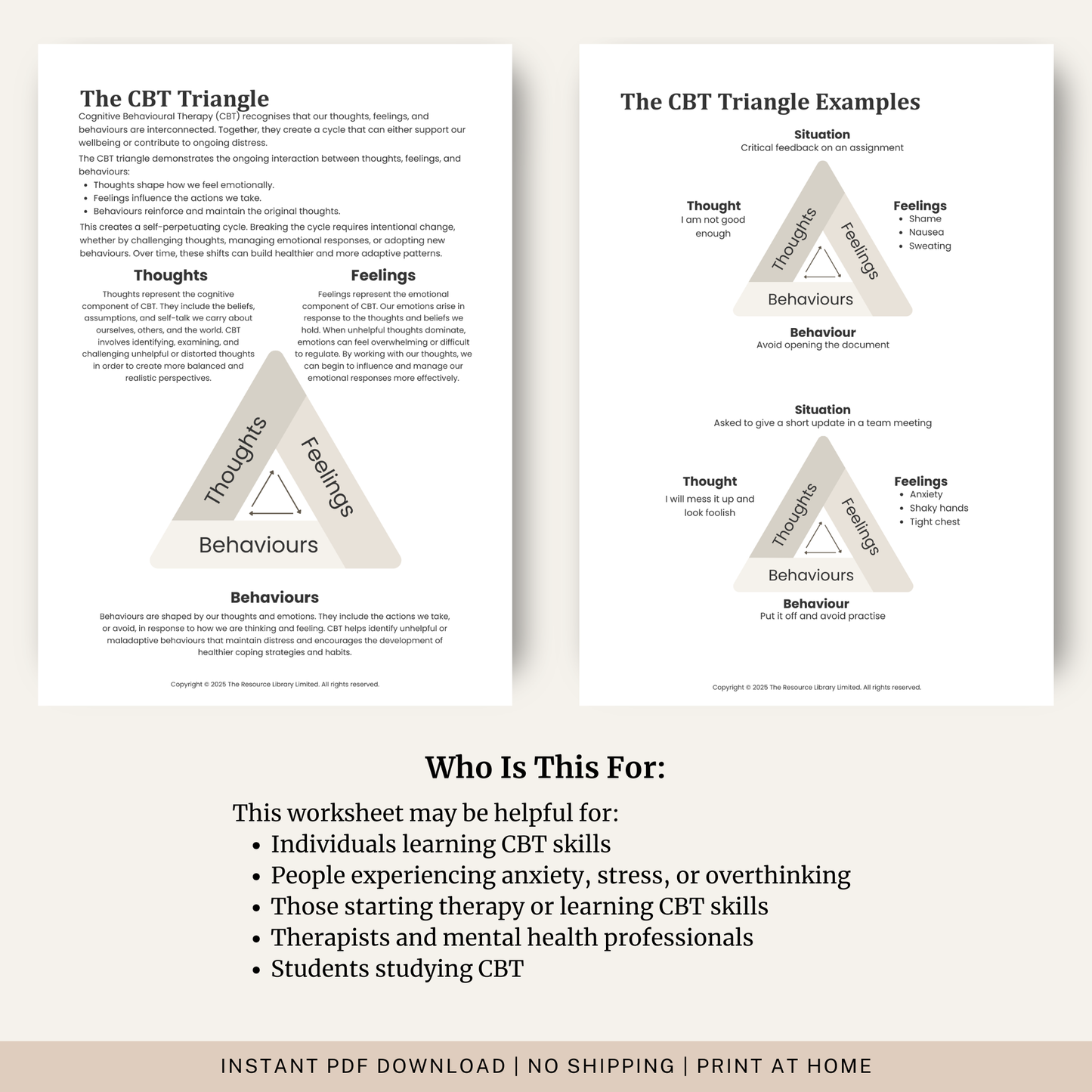 CBT Triangle Worksheet