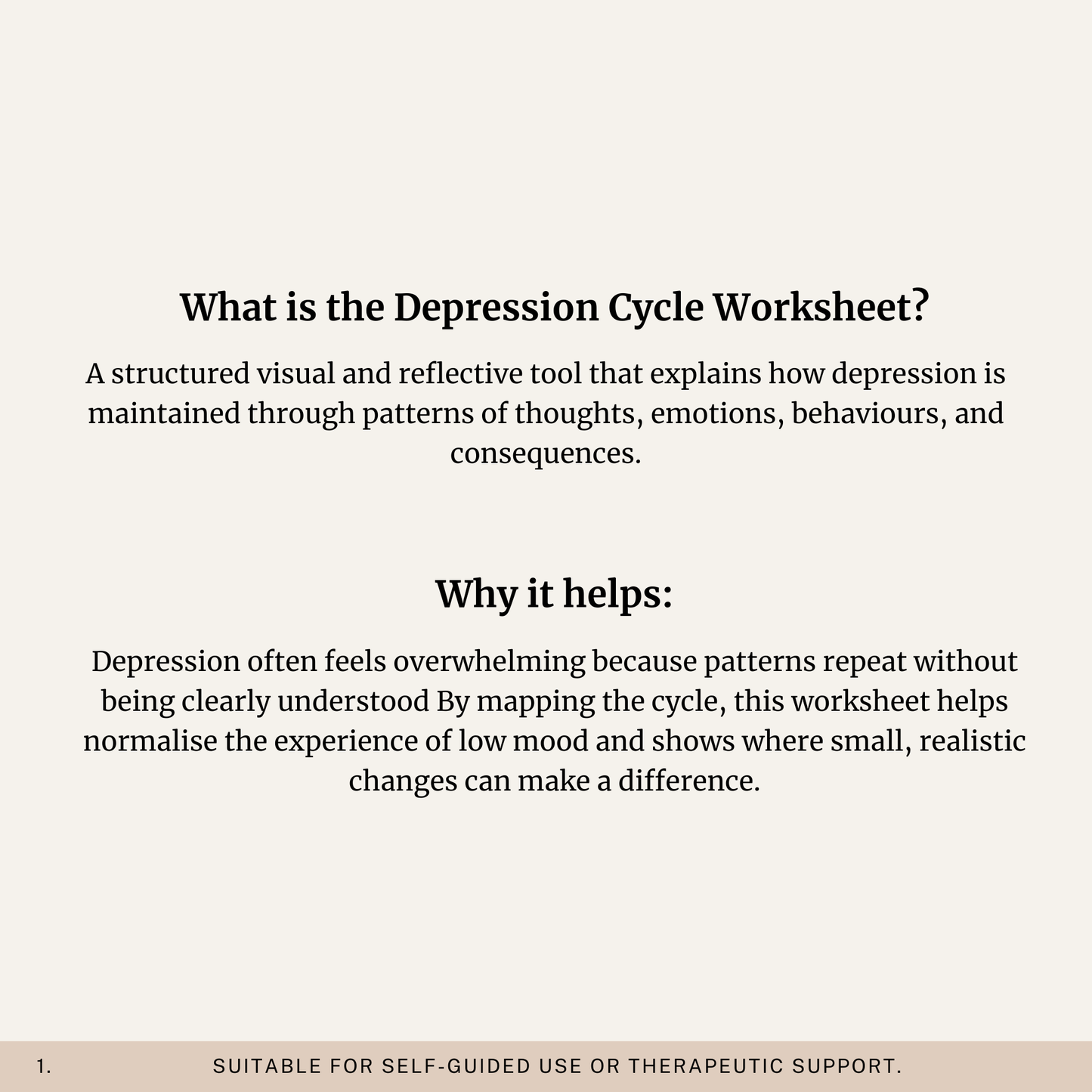 Cycle of Depression Worksheet