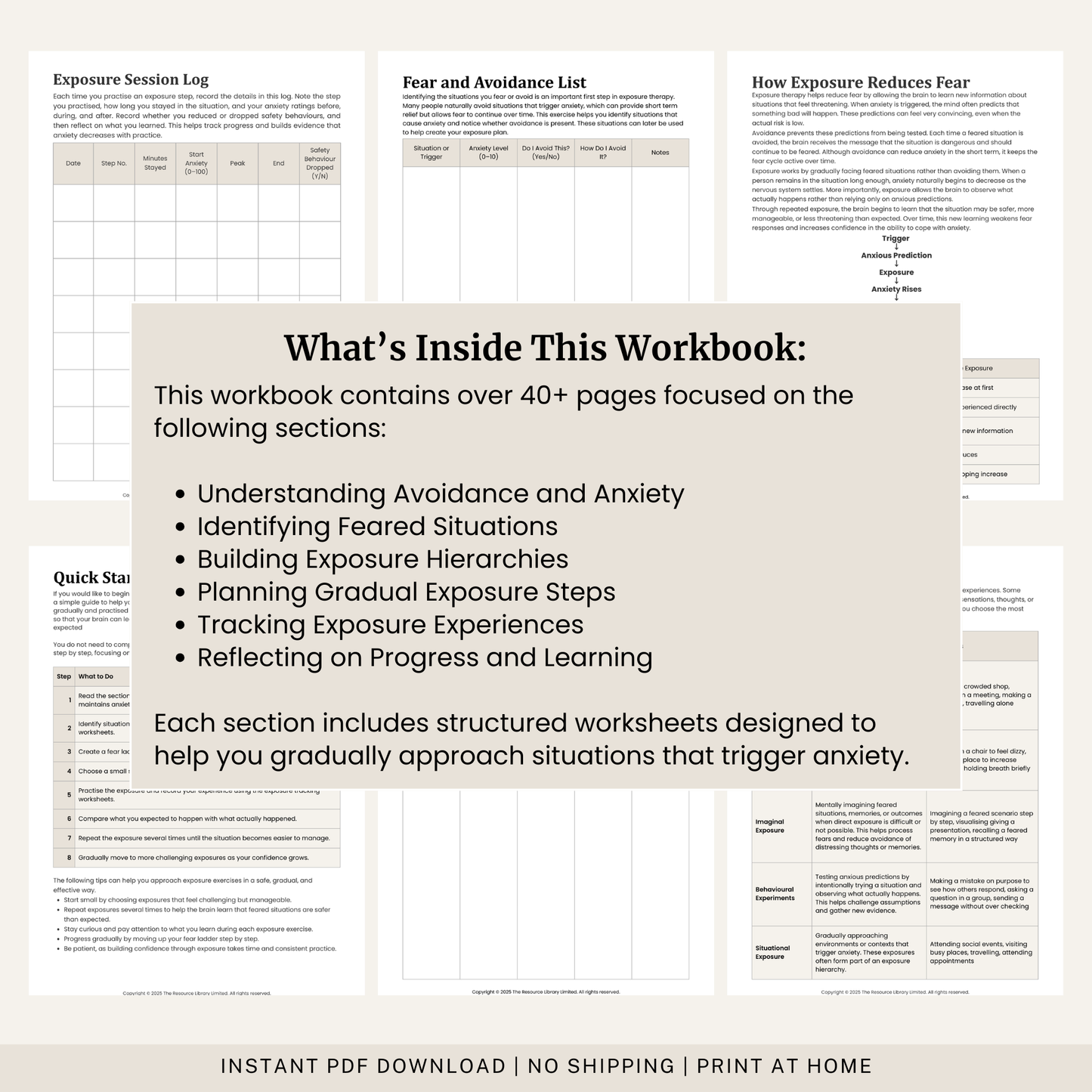 Exposure Therapy for Anxiety Workbook